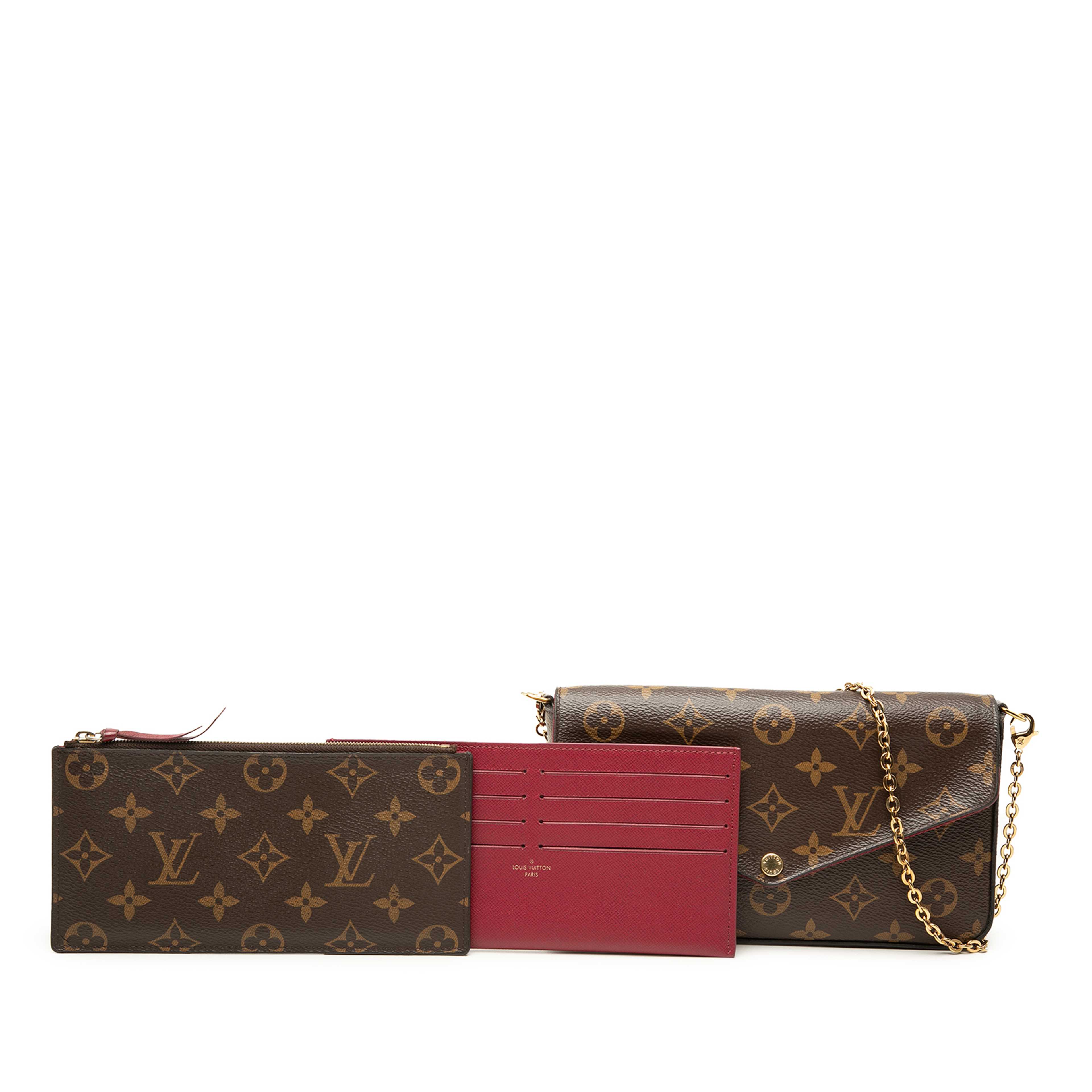 Louis Vuitton Monogram Pochette Felicie, från Luxclusif, i färgen brun. Klicka för att öppna bilden i stort format