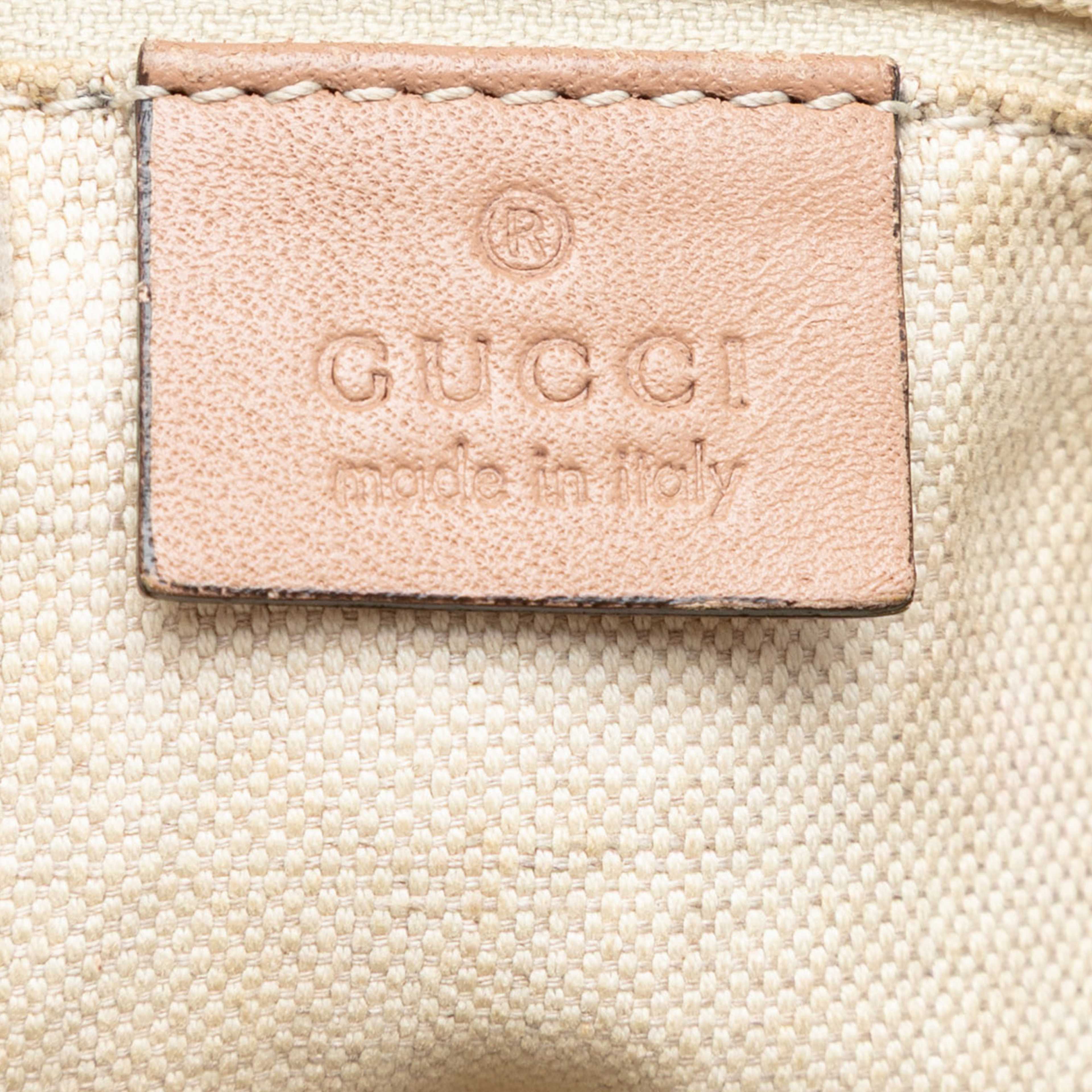 Gucci Medium Diamante Canvas Sukey Tote, från Luxclusif, i färgen beige. Klicka för att öppna bilden i stort format