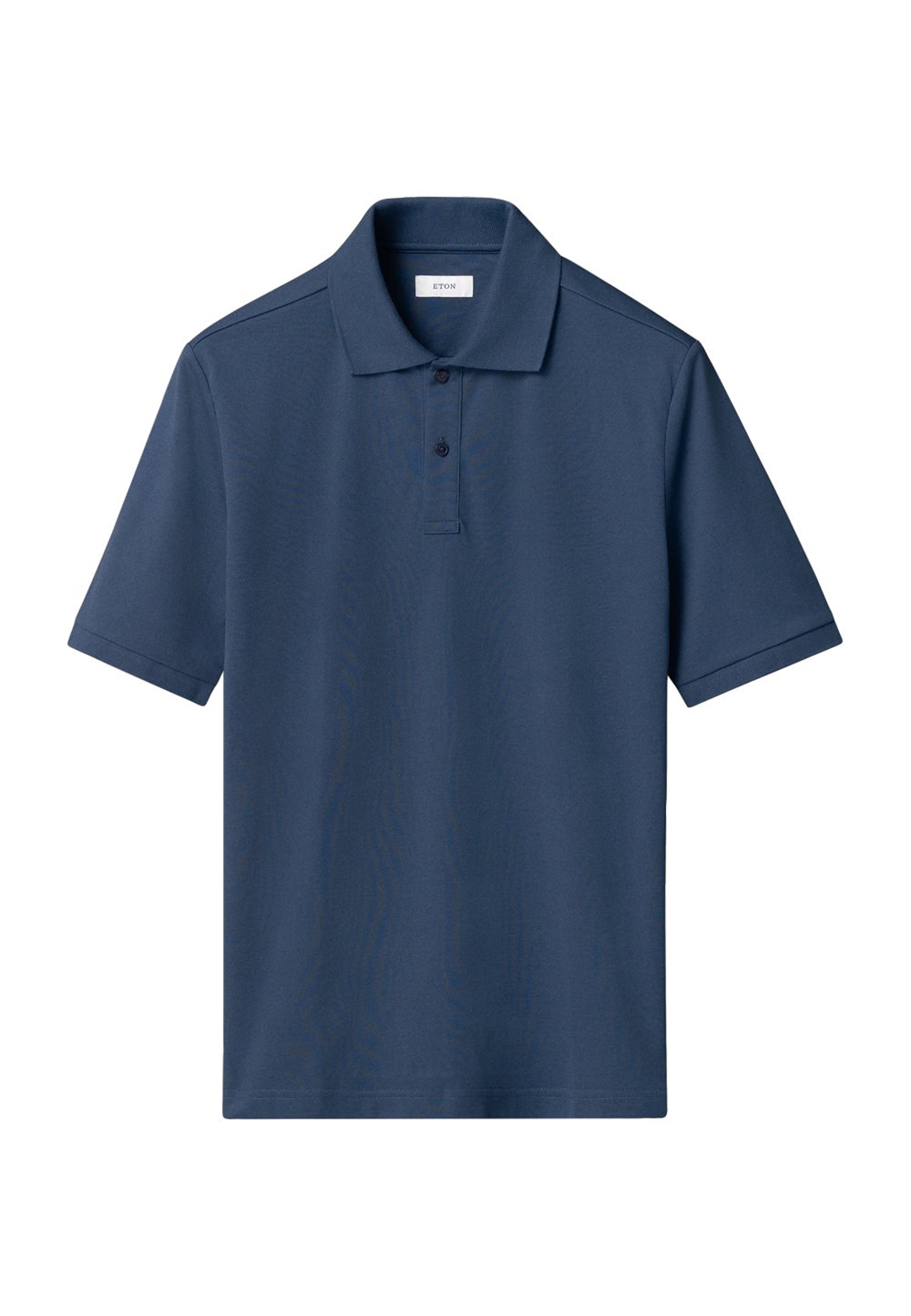 Piqué I Pima-bomull, från Eton, i färgen mid blue. Klicka för att öppna bilden i stort format