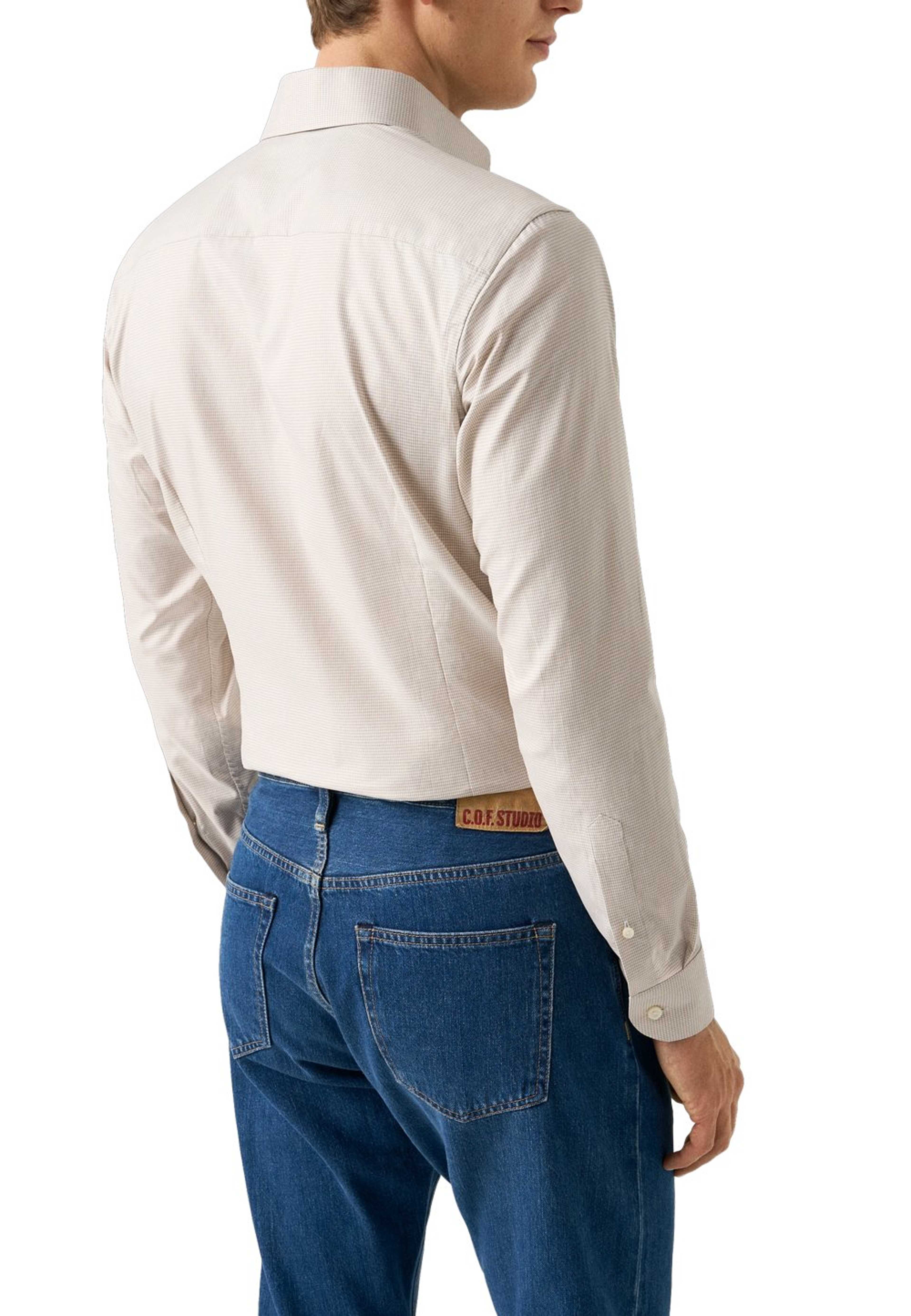 Rutig Skjorta I Signature Oxford Slim Fit