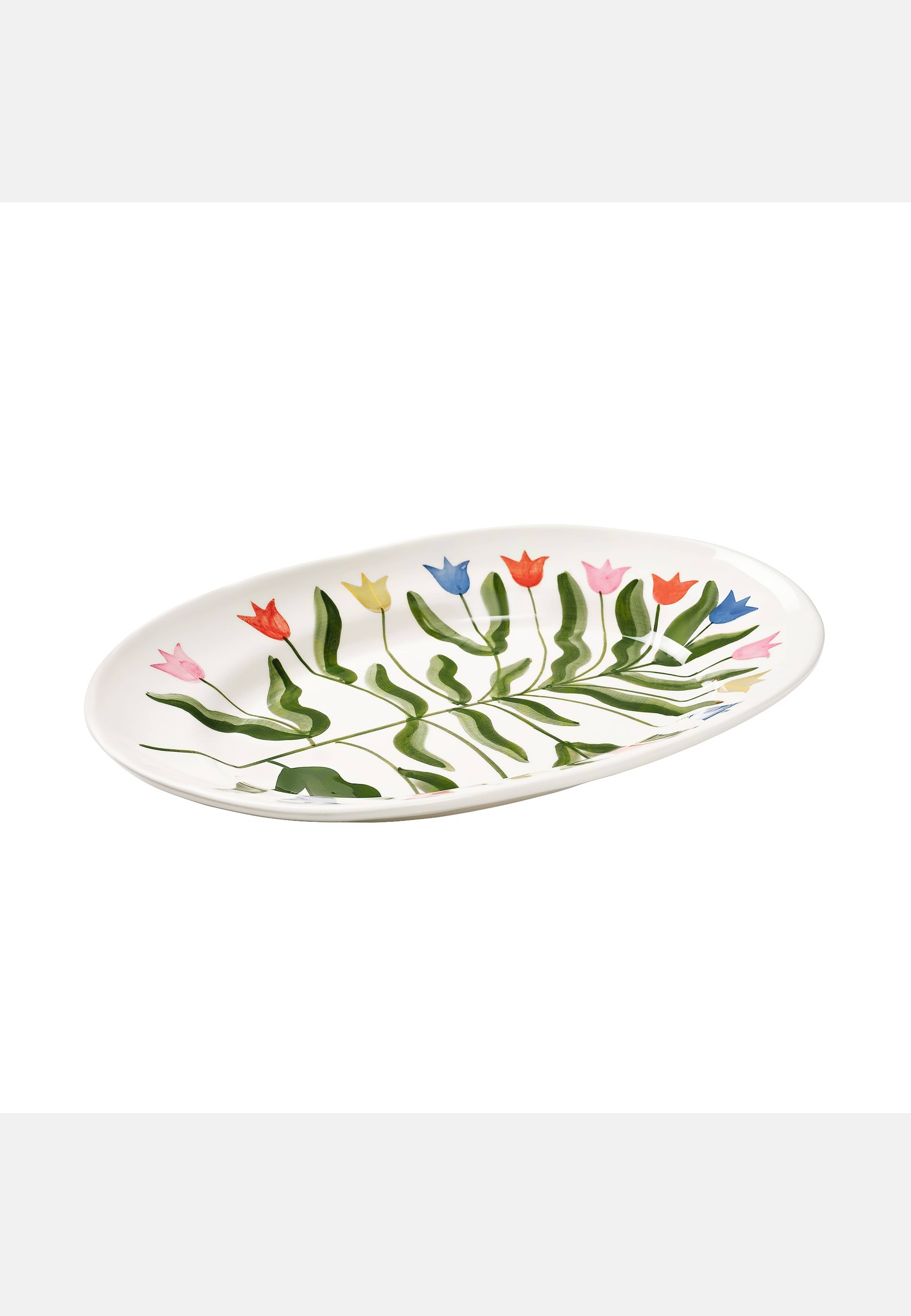 Madelen Möllard Tulip Serveringsfat - 38.5x26 Cm, från Pick A Poppy, i färgen multi. Klicka för att öppna bilden i stort format