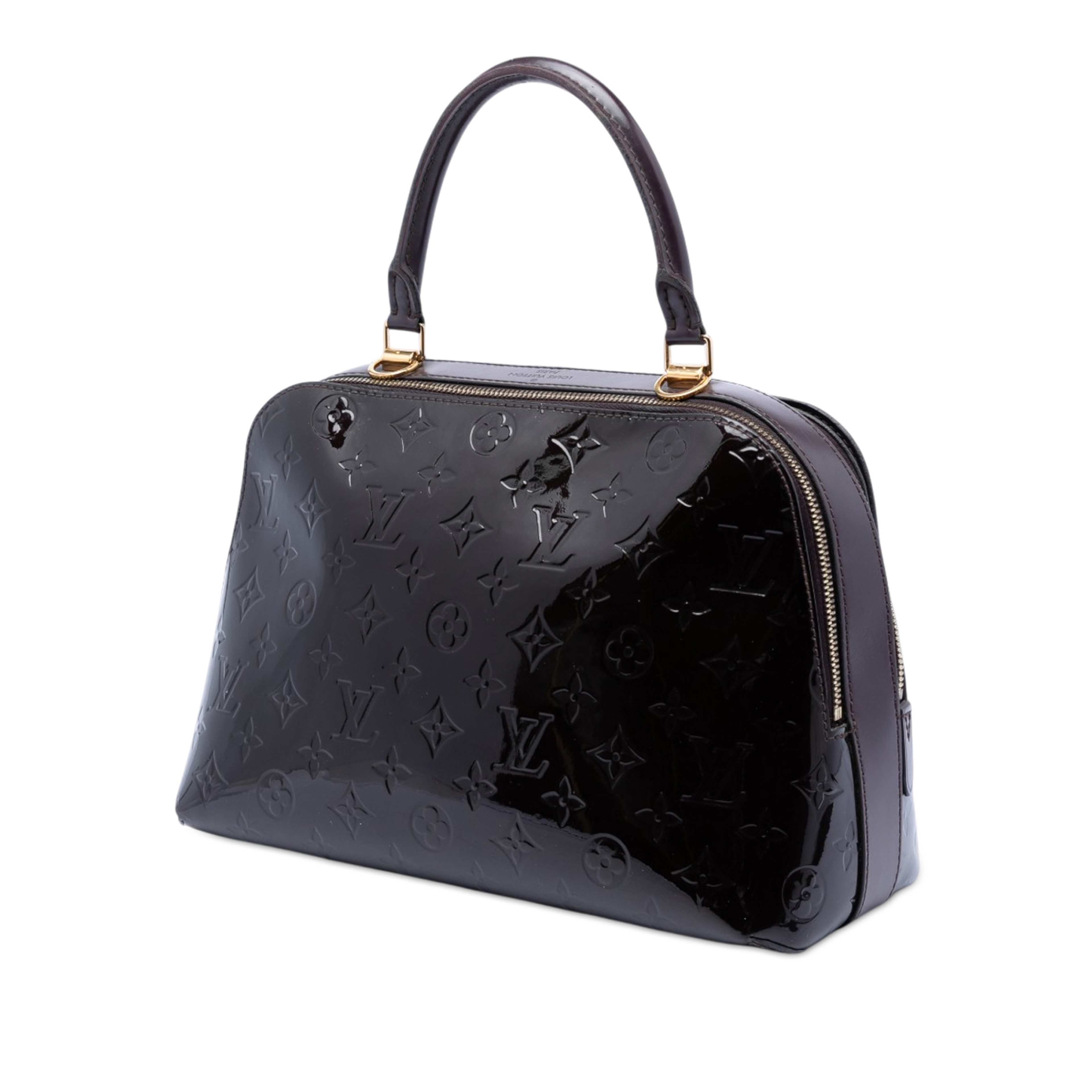 Louis Vuitton Monogram Vernis Melrose, från Luxclusif, i färgen purpur. Klicka för att öppna bilden i stort format