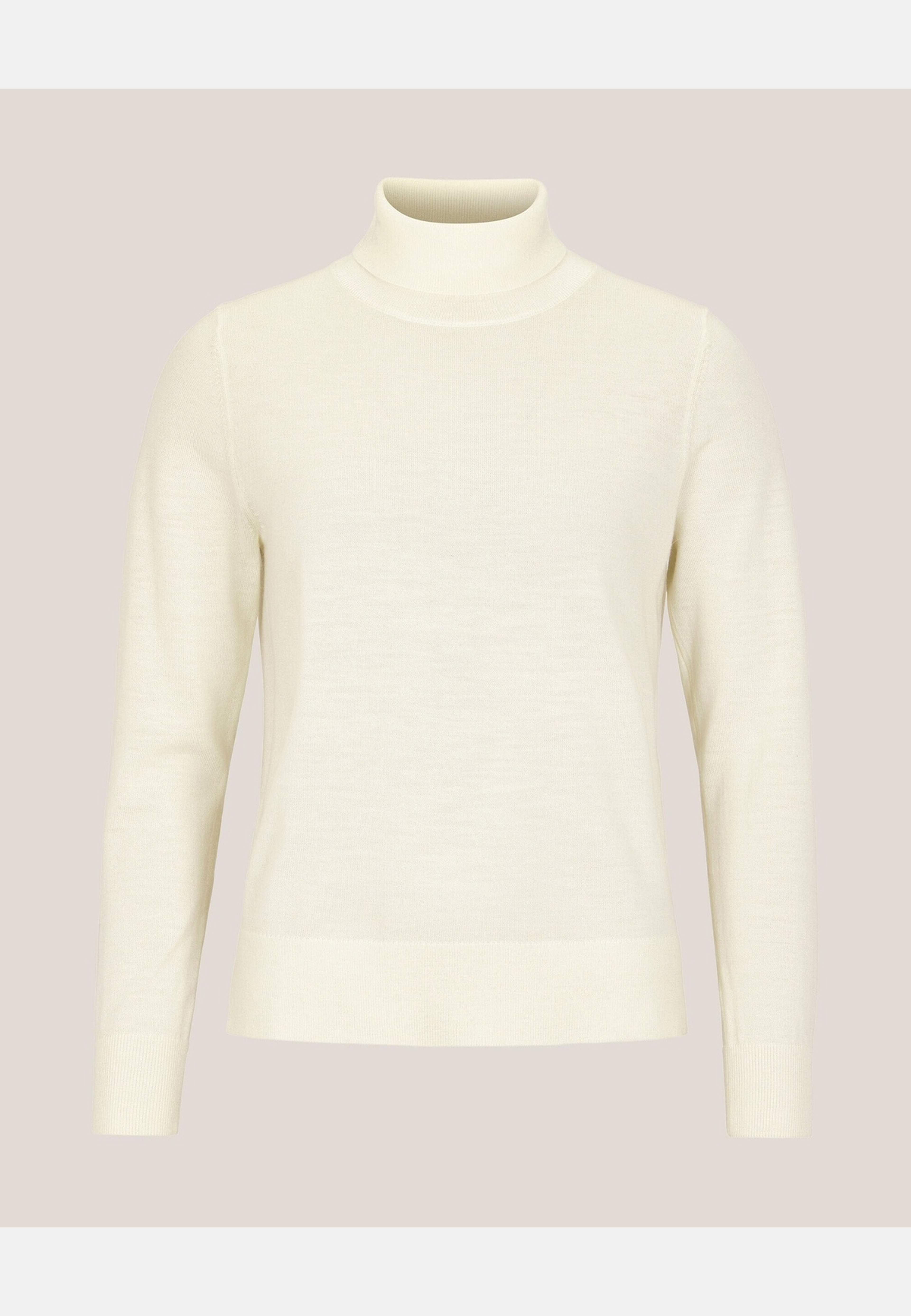 Stickad Polotröja Siri, från Newhouse, i färgen offwhite. Klicka för att öppna bilden i stort format