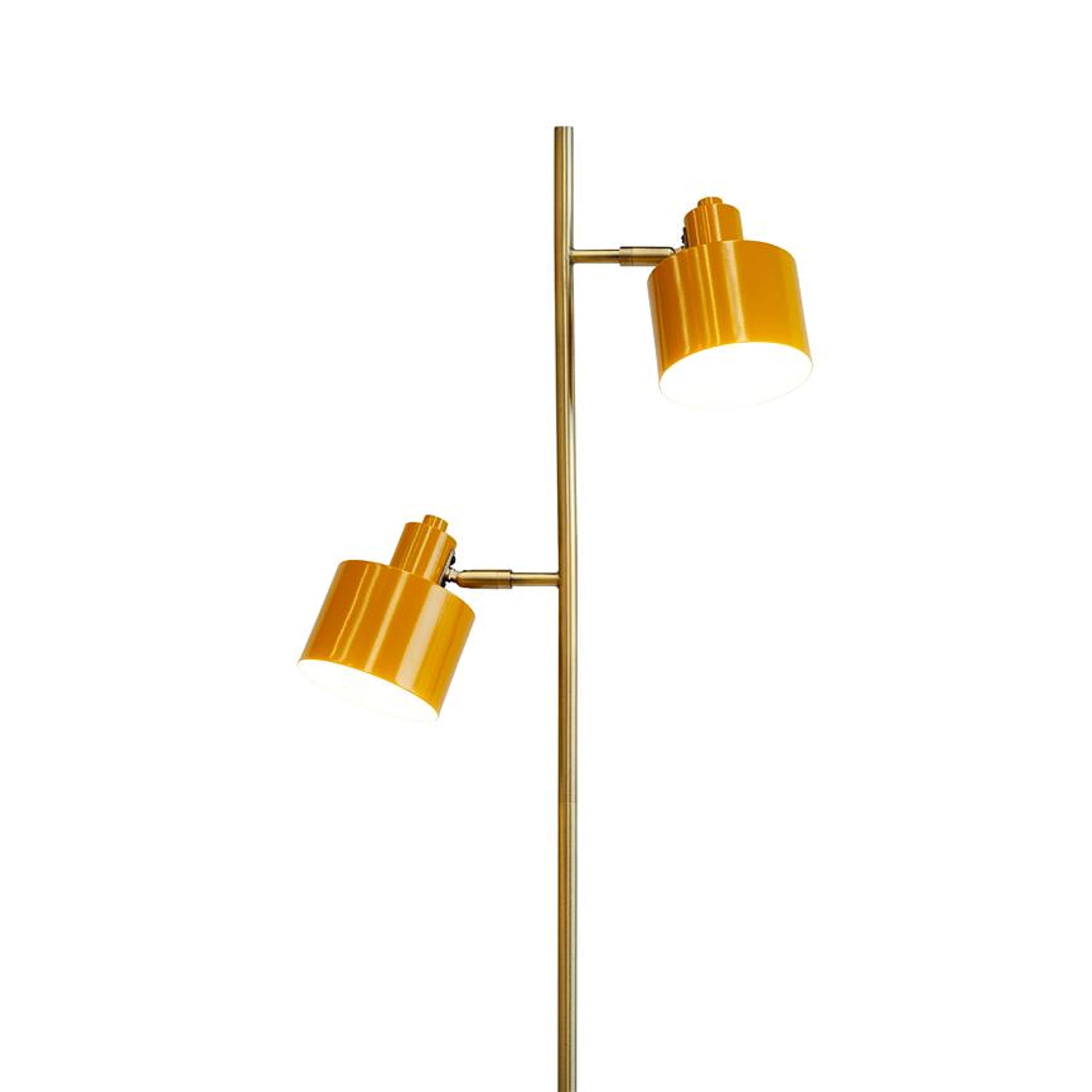 Ocean Floor Lamp, från Dyberg Larsen, i färgen curry/ brass/ turquoise. Klicka för att öppna bilden i stort format