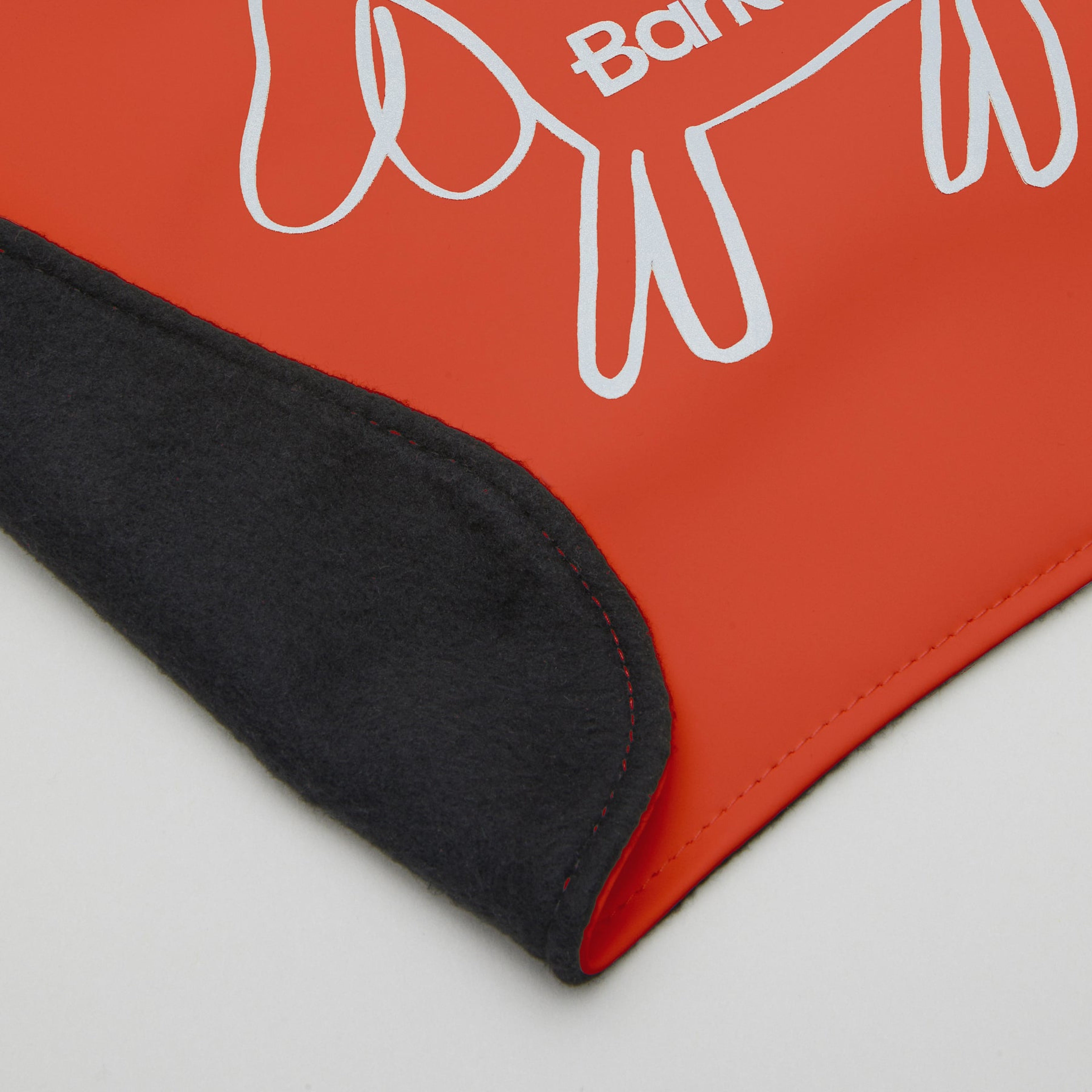 Red Upcycled Dog Raincoat - L
