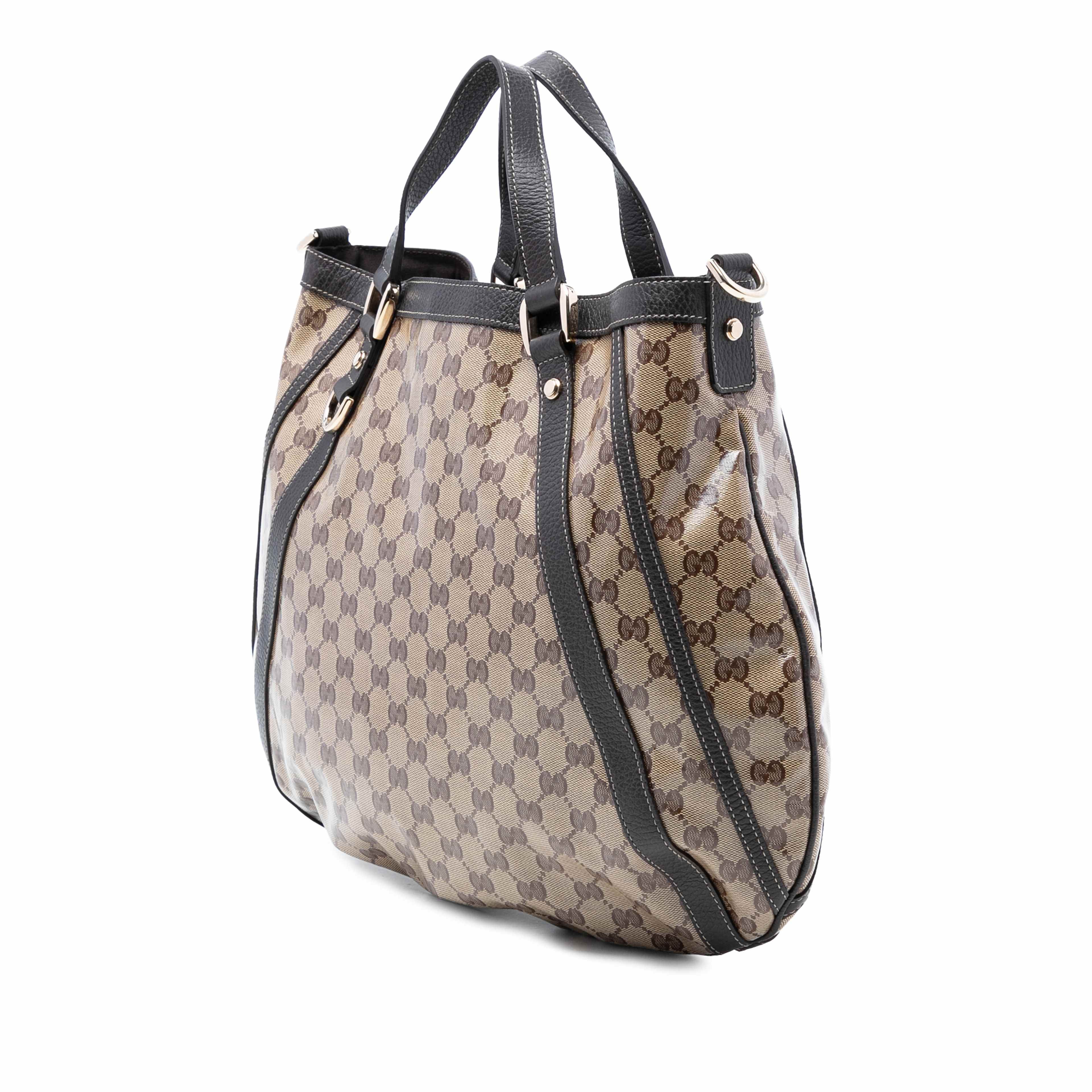 Gucci Gg Crystal Abbey D Ring Convertible Tote, från Luxclusif, i färgen beige. Klicka för att öppna bilden i stort format