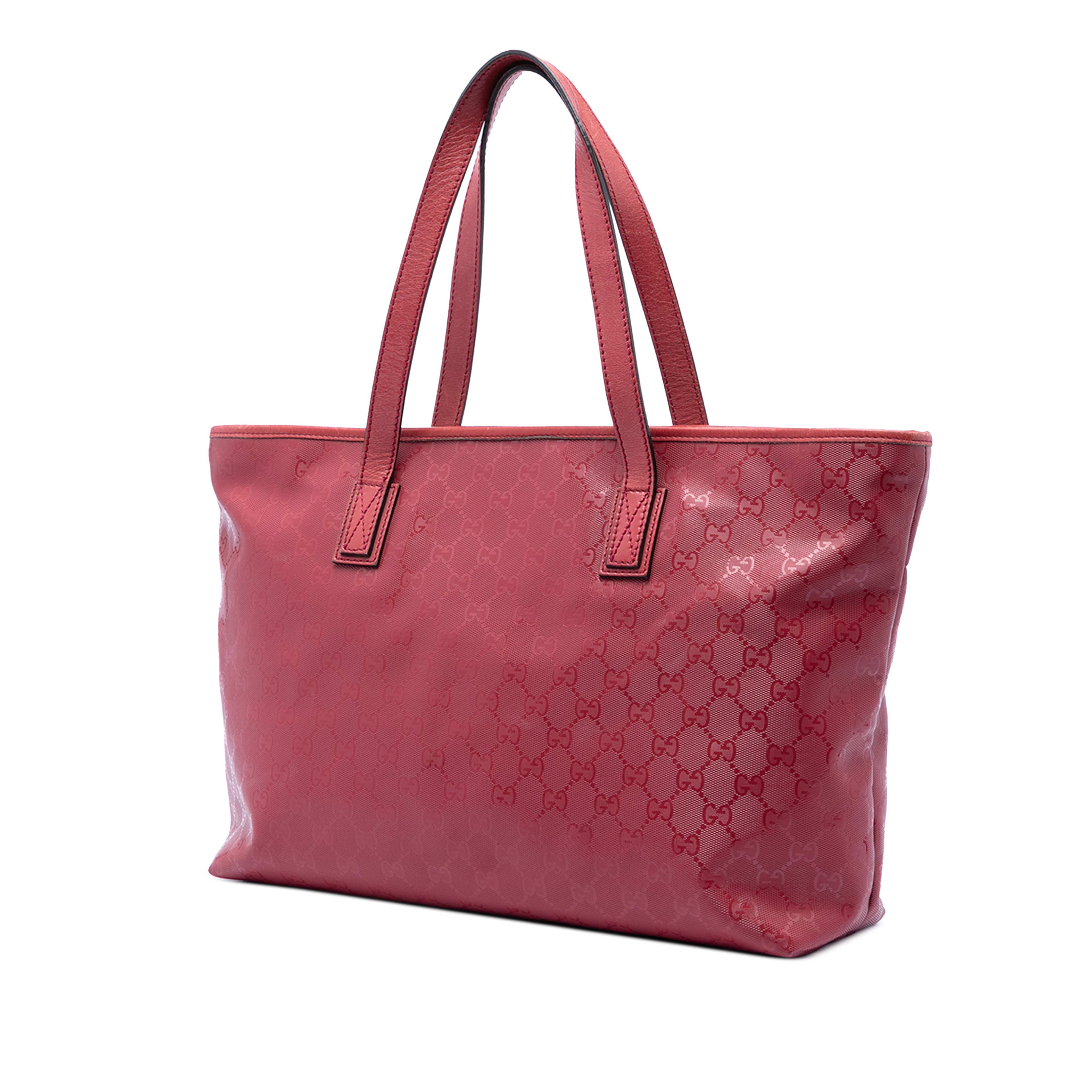 Gucci Medium Gg Imprime Tote, från Luxclusif, i färgen röd. Klicka för att öppna bilden i stort format