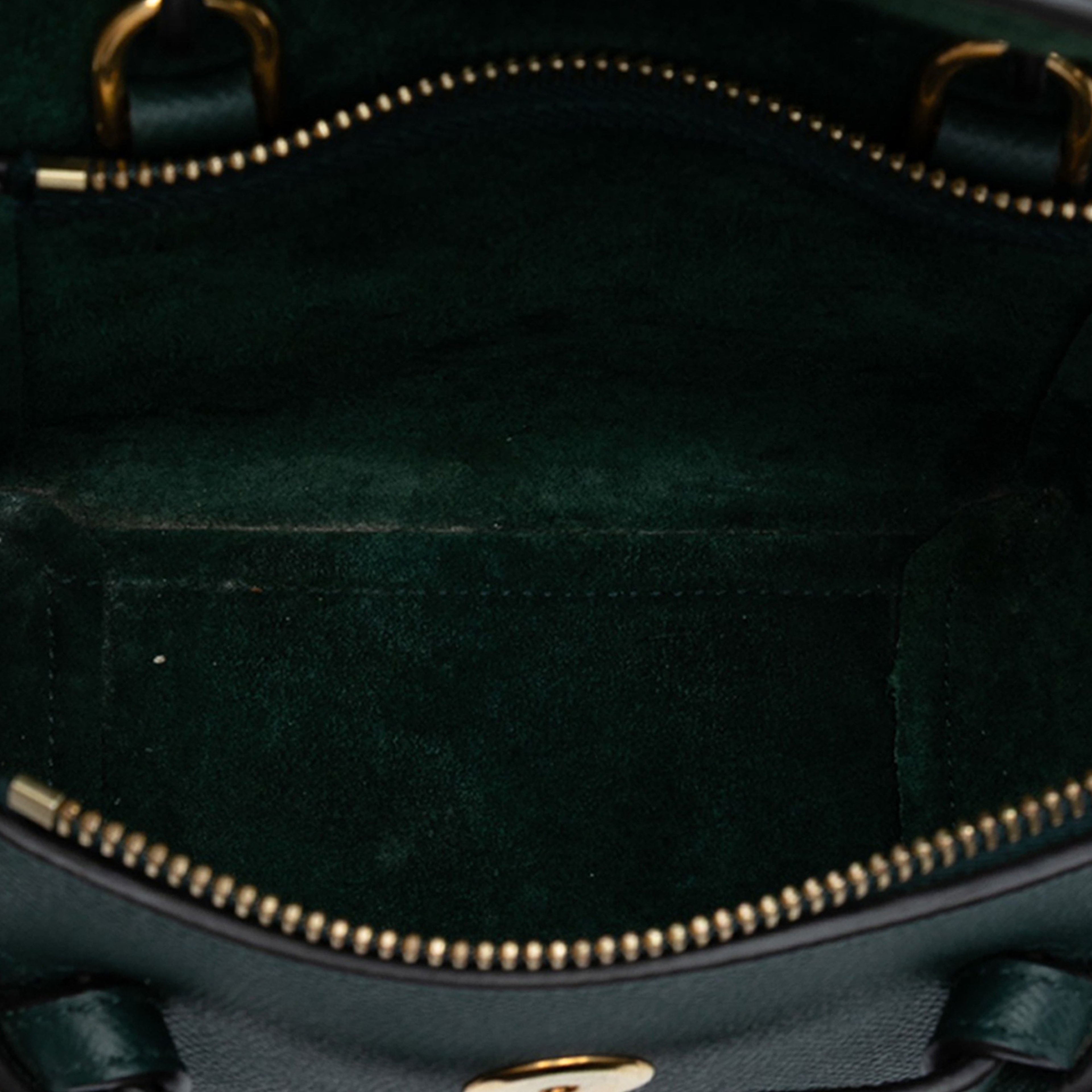 Celine Pico Grained Calfskin Belt Bag, från Luxclusif, i färgen dark green. Klicka för att öppna bilden i stort format