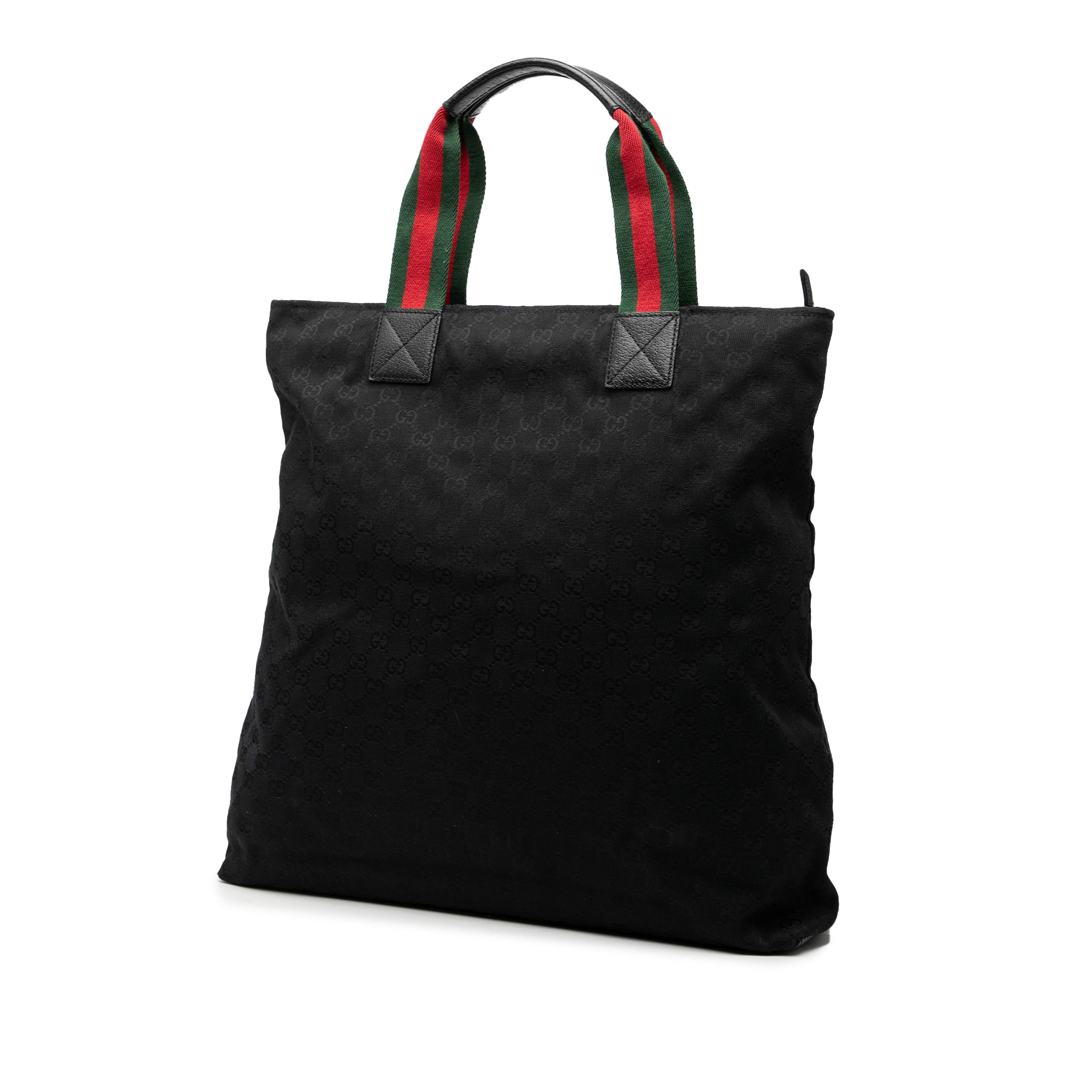 Gucci Gg Canvas Web Vertical Tote, från Luxclusif, i färgen svart. Klicka för att öppna bilden i stort format
