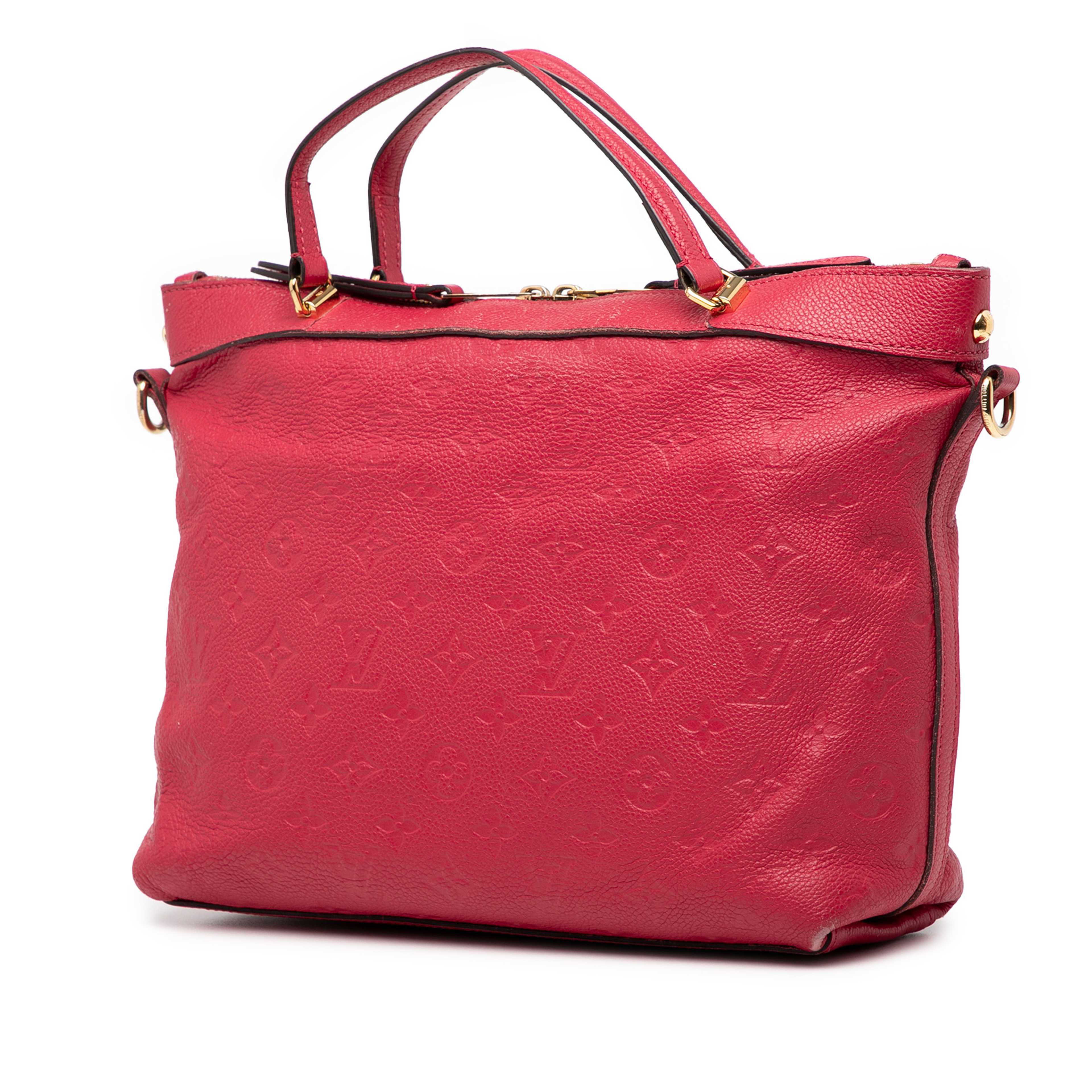 Louis Vuitton Monogram Empreinte Bastille Pm, från Luxclusif, i färgen red. Klicka för att öppna bilden i stort format