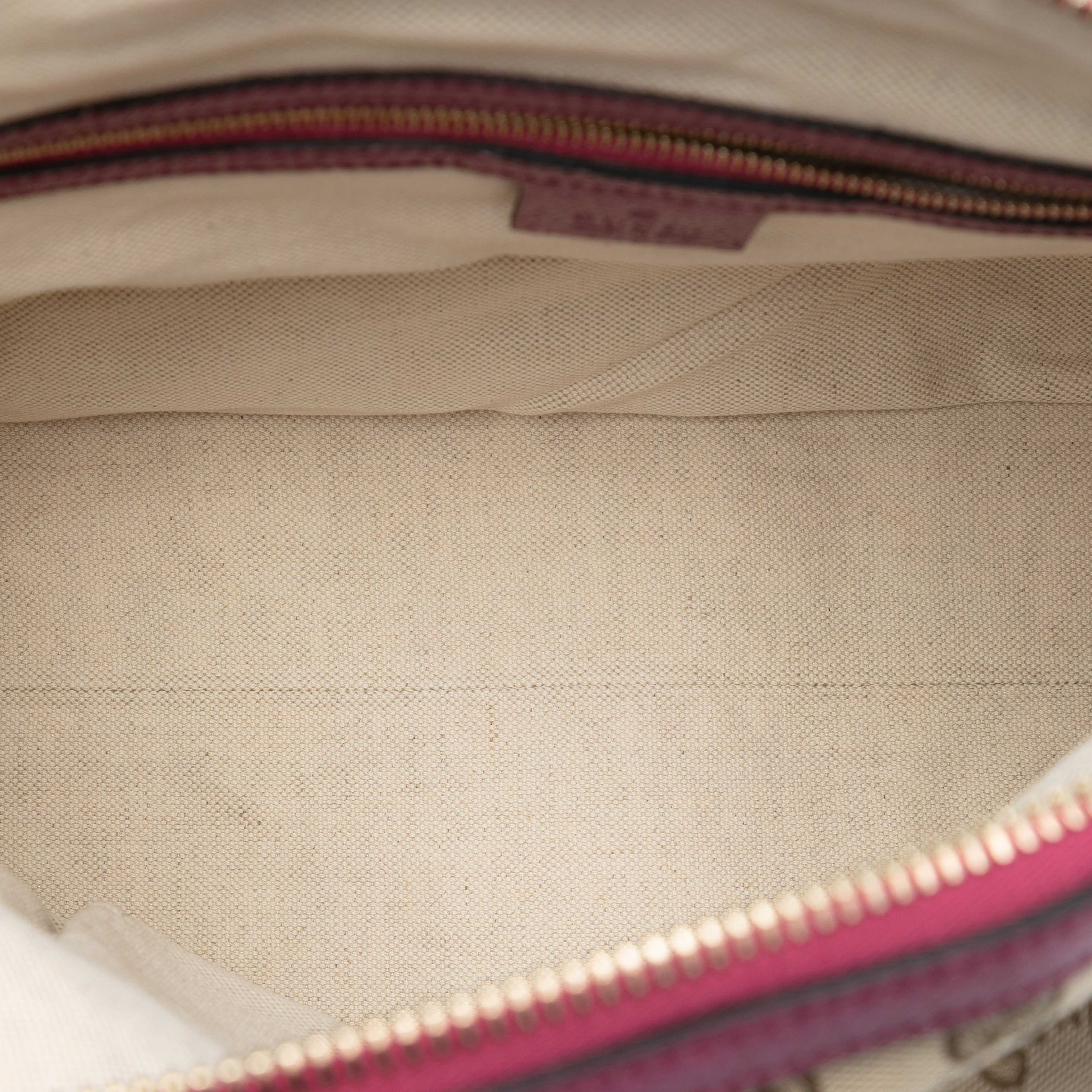 Gucci Medium Gg Canvas Bree Dome Tote, från Luxclusif, i färgen beige. Klicka för att öppna bilden i stort format