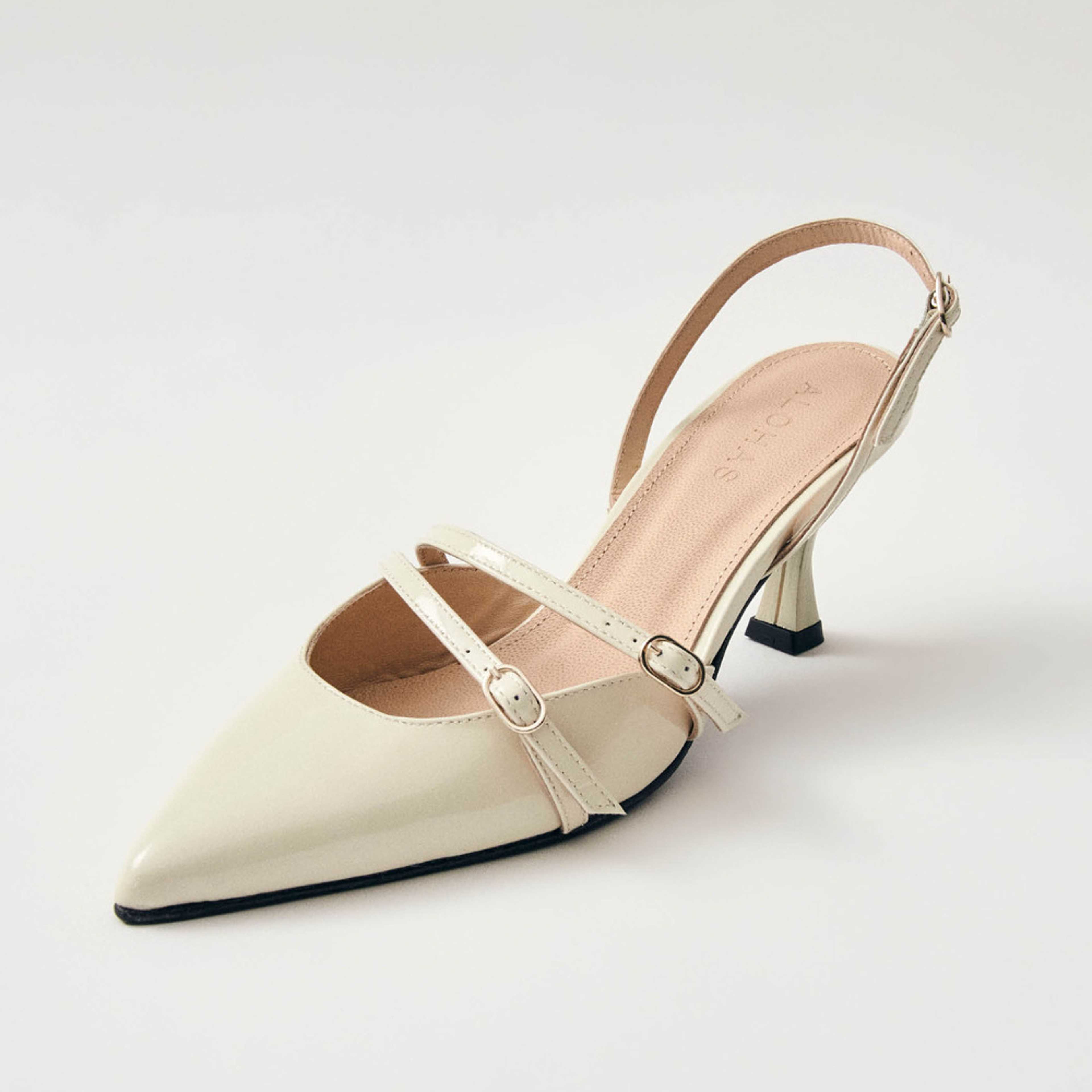 Joelle Onix Cream Leather Pumps