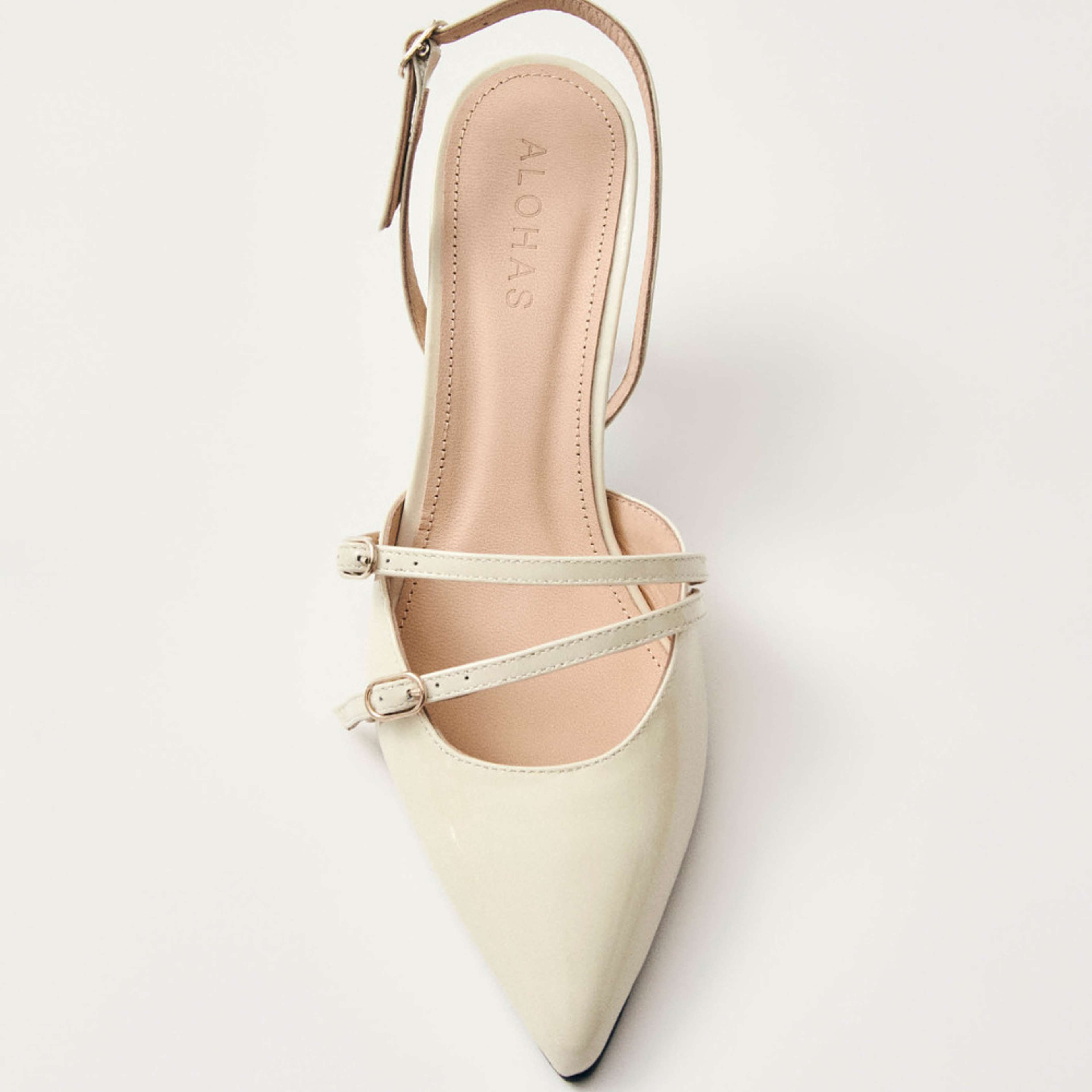 Joelle Onix Cream Leather Pumps