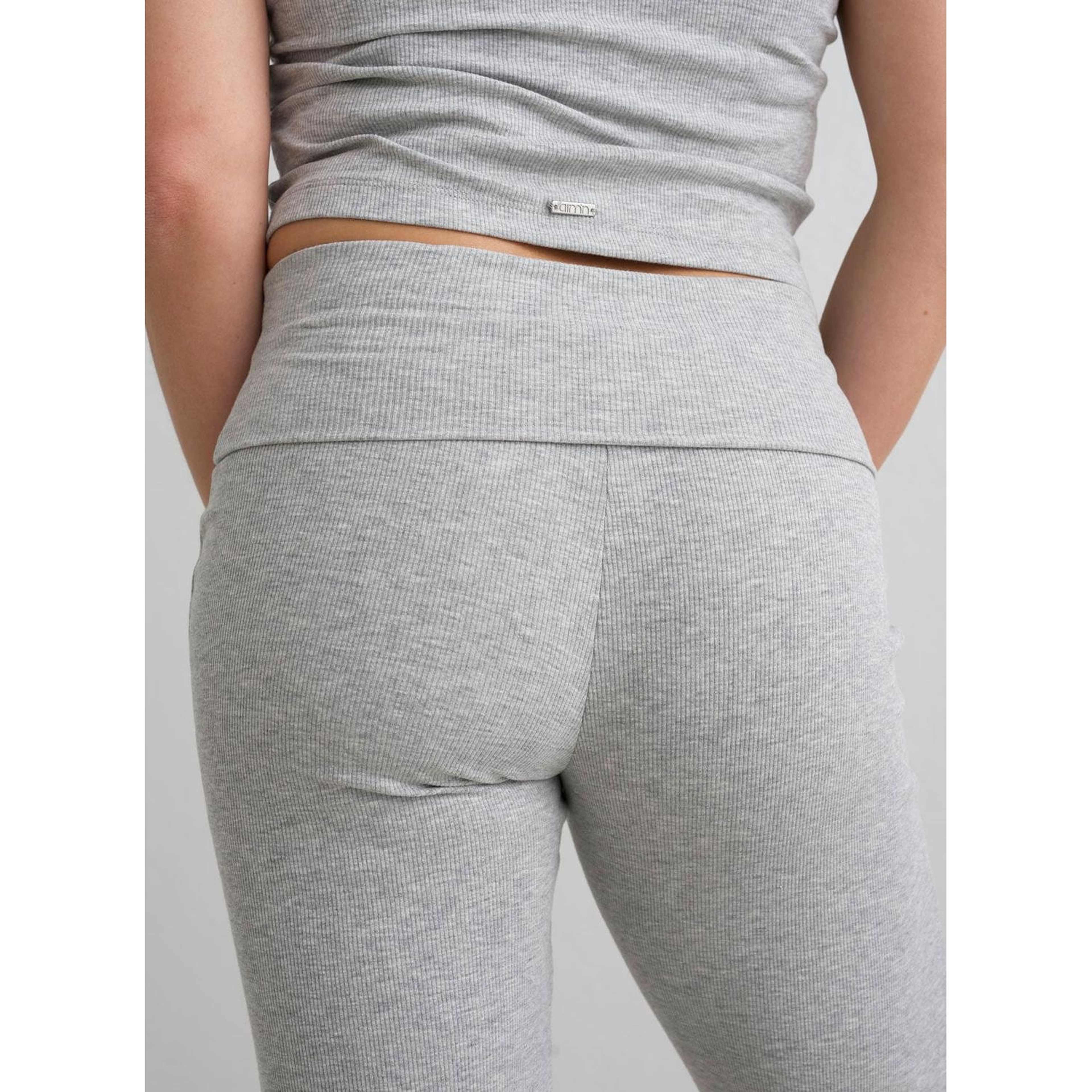 Grey Melange Ease Ribbed Petite Pants