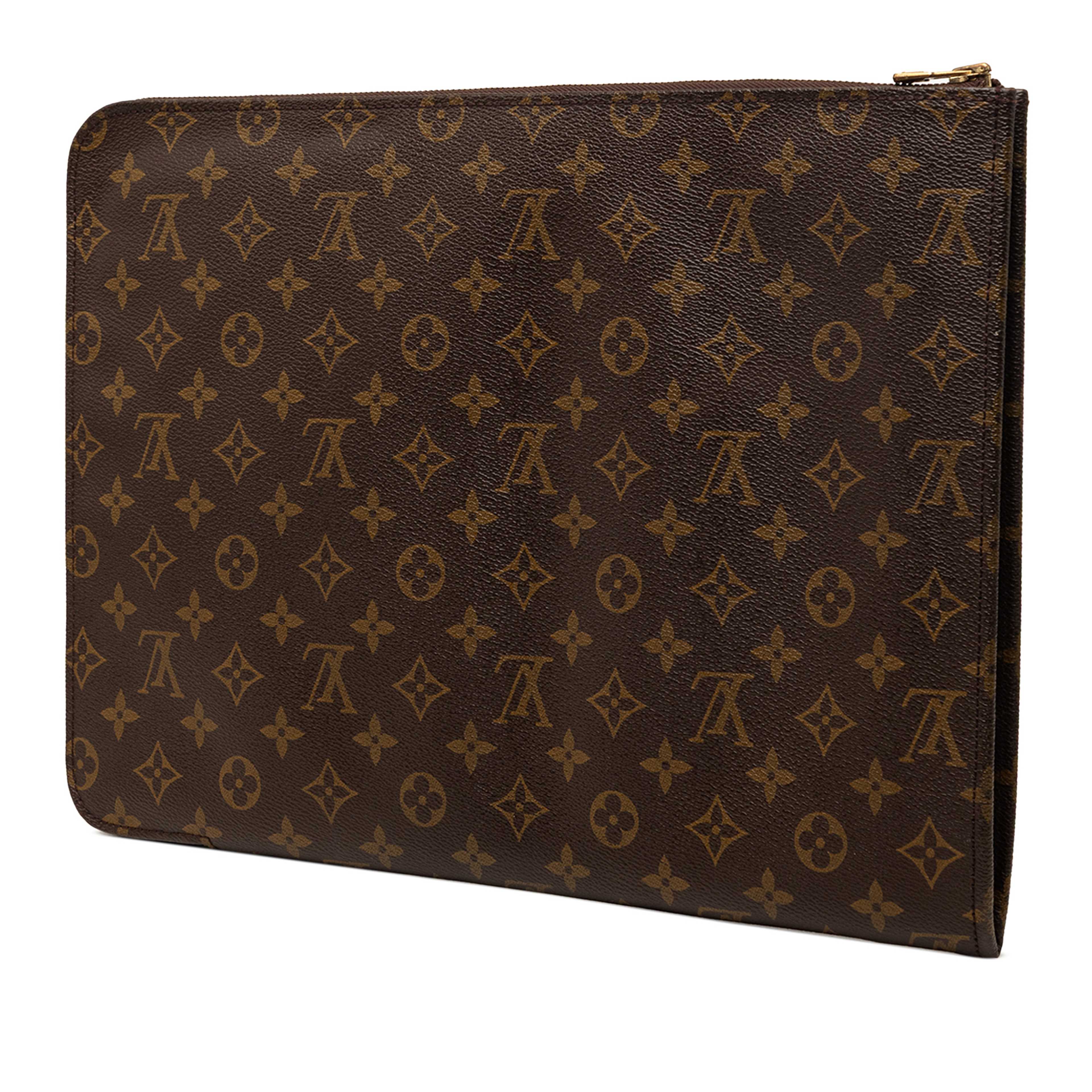 Louis Vuitton Monogram Poche Documents Portfolio, från Luxclusif, i färgen brun. Klicka för att öppna bilden i stort format