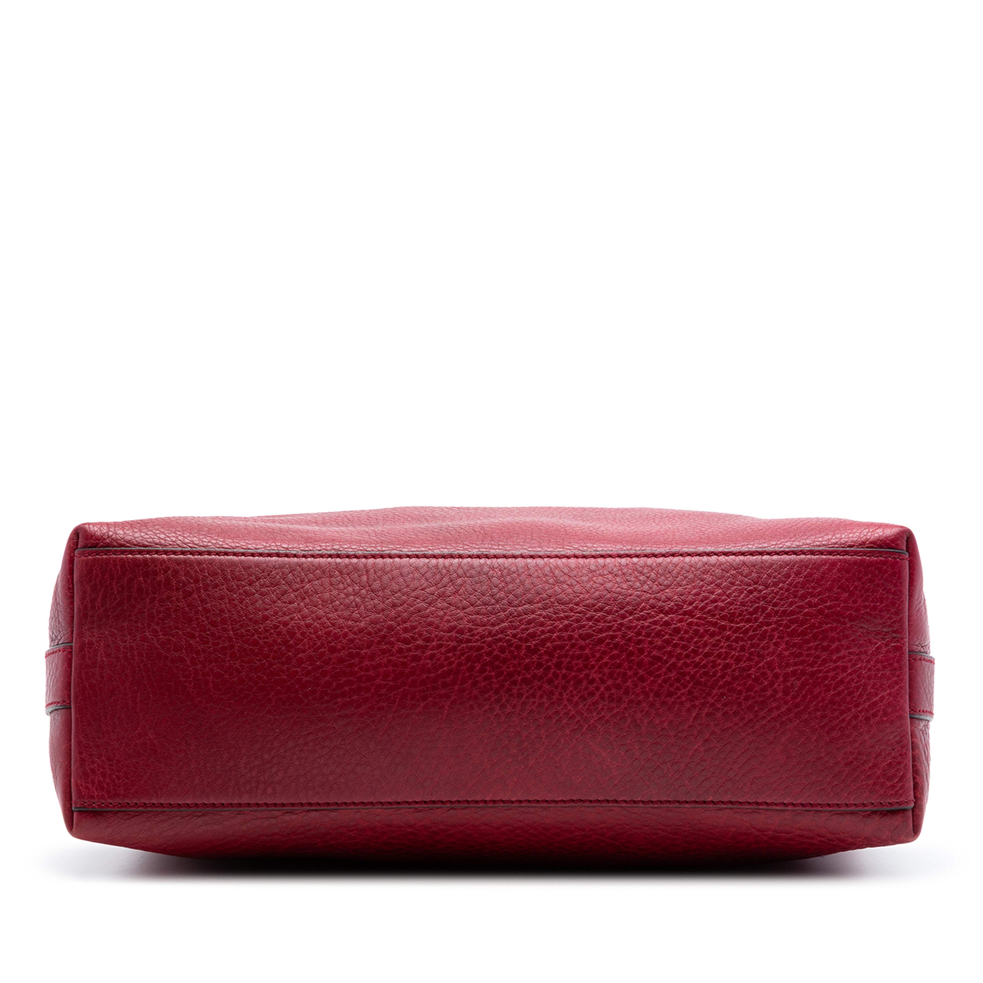 Gucci Small Grained Calfskin Miss Gg Satchel, från Luxclusif, i färgen dark red. Klicka för att öppna bilden i stort format