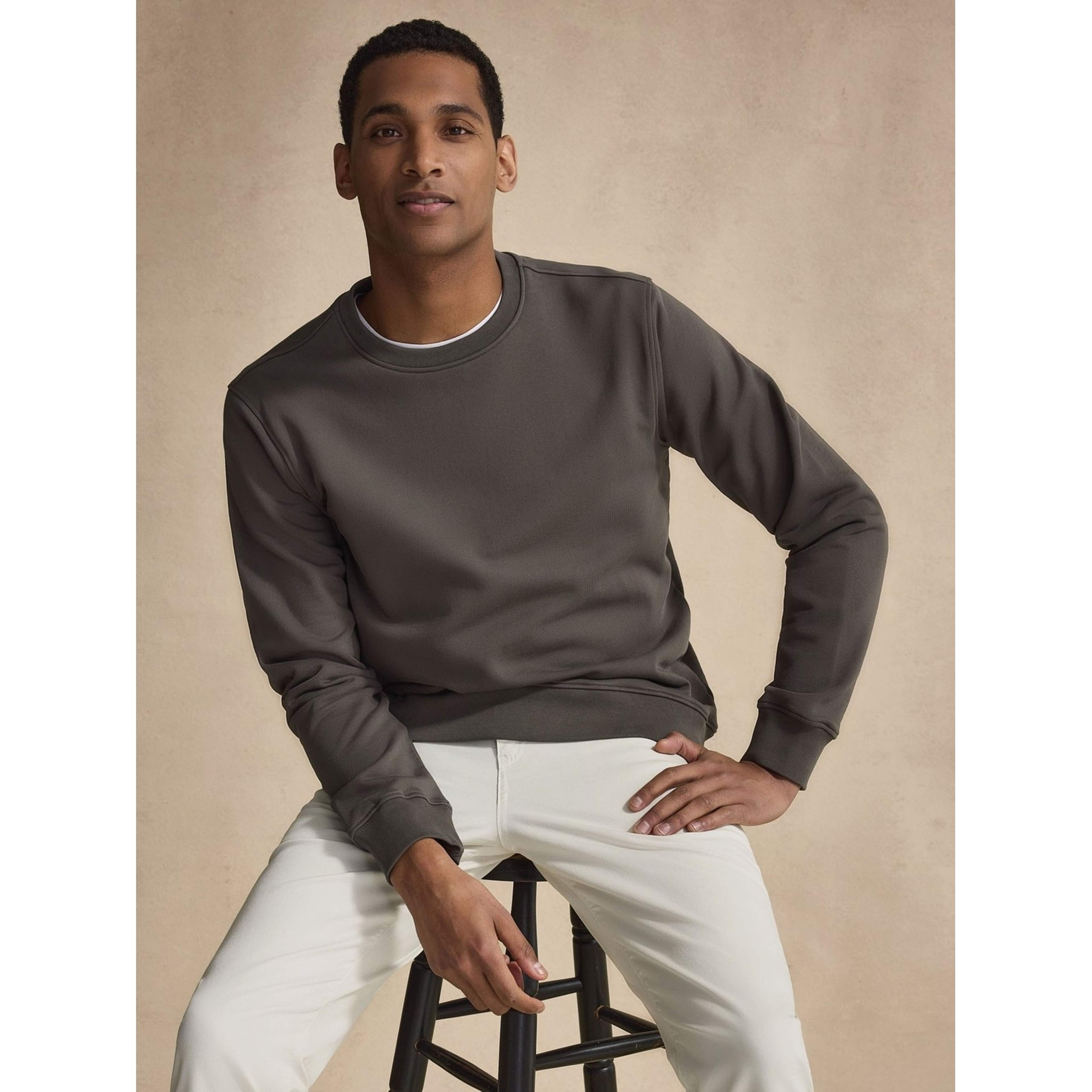 Cotton L/s Crew Neck Sweatshirt