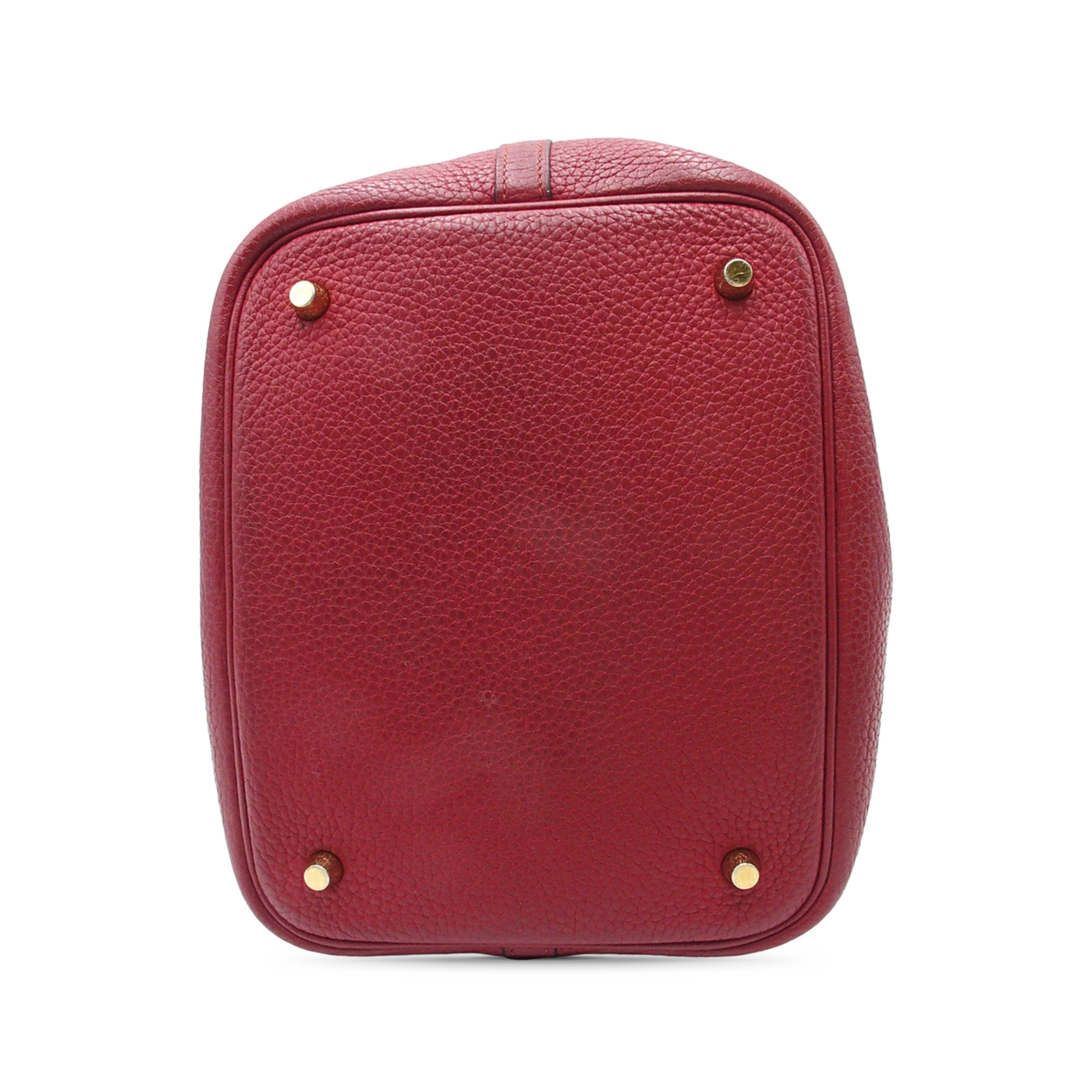 Hermès Clemence Picotin Lock 22, från Luxclusif, i färgen dark red. Klicka för att öppna bilden i stort format