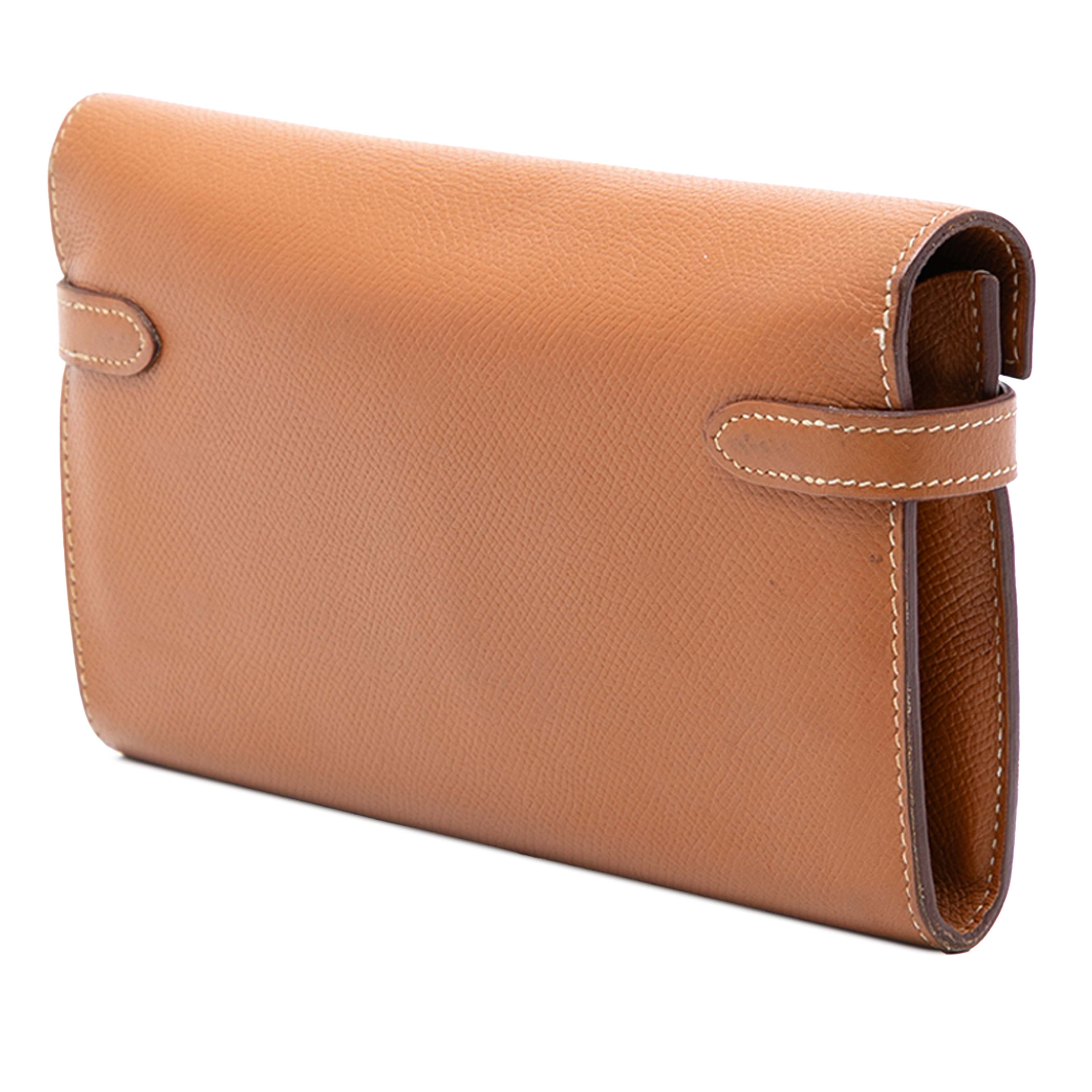 Hermès Epsom Kelly Longue Wallet, från Luxclusif, i färgen brown. Klicka för att öppna bilden i stort format