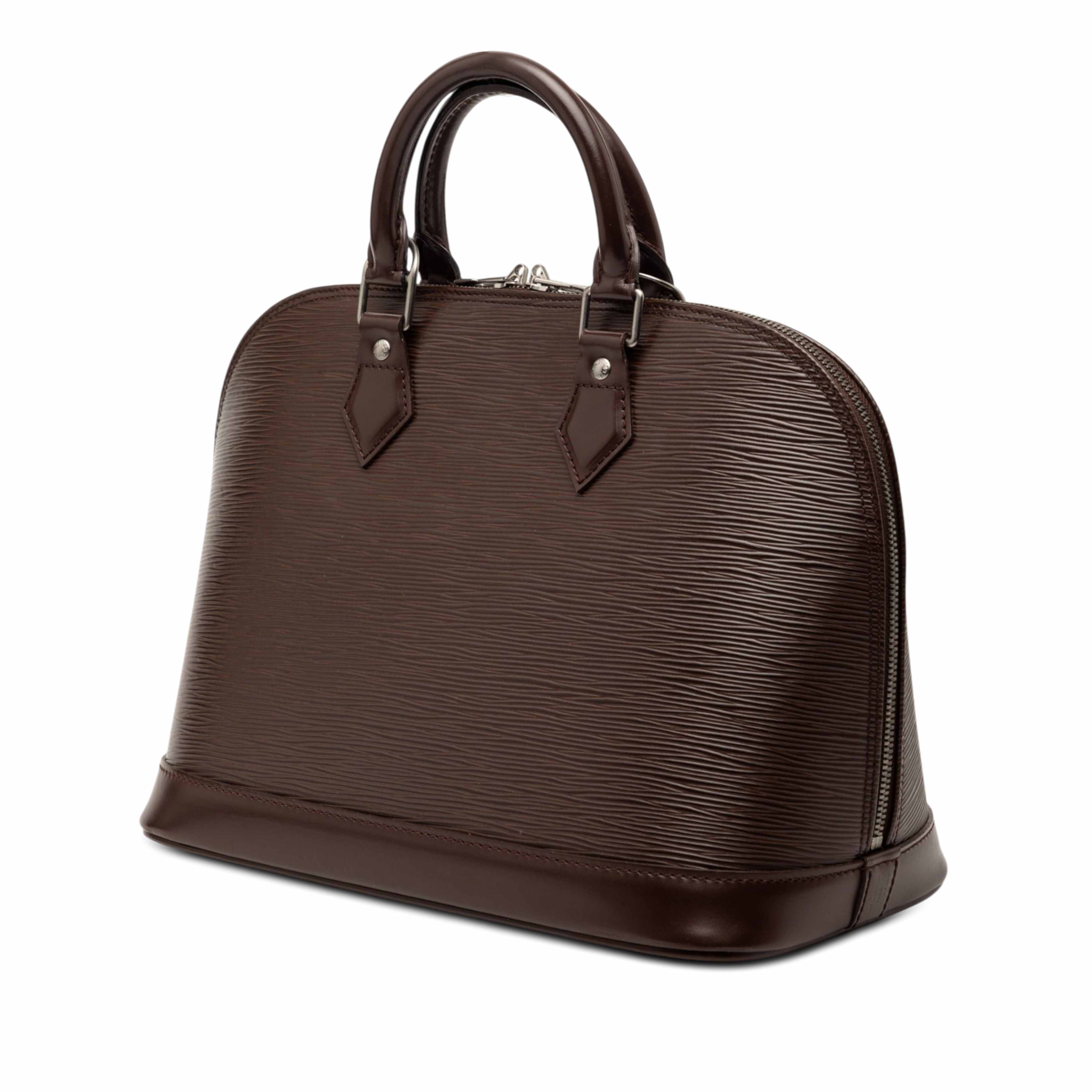 Louis Vuitton Epi Alma Pm, från Luxclusif, i färgen dark brown. Klicka för att öppna bilden i stort format