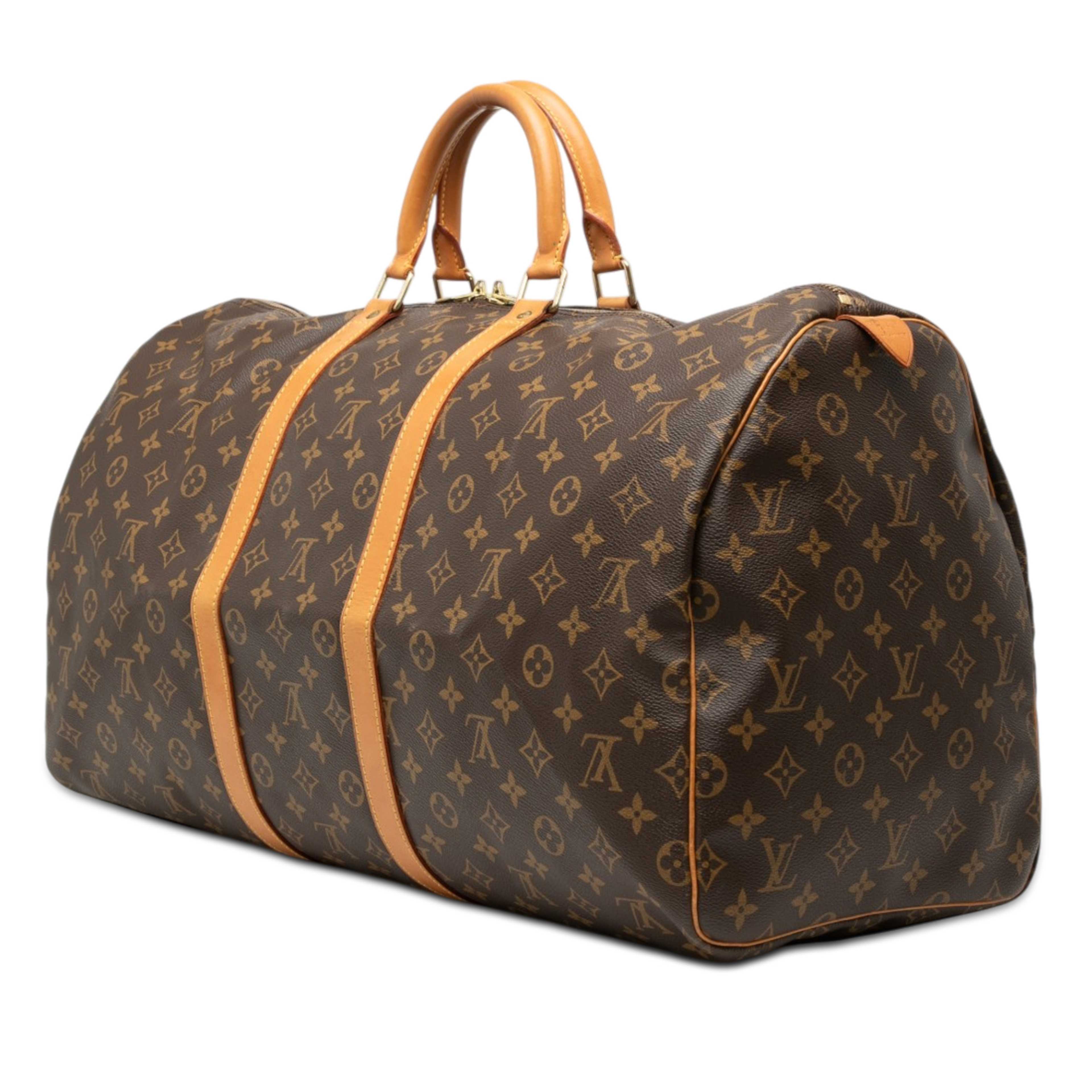 Louis Vuitton Monogram Keepall 55, från Luxclusif, i färgen brown. Klicka för att öppna bilden i stort format