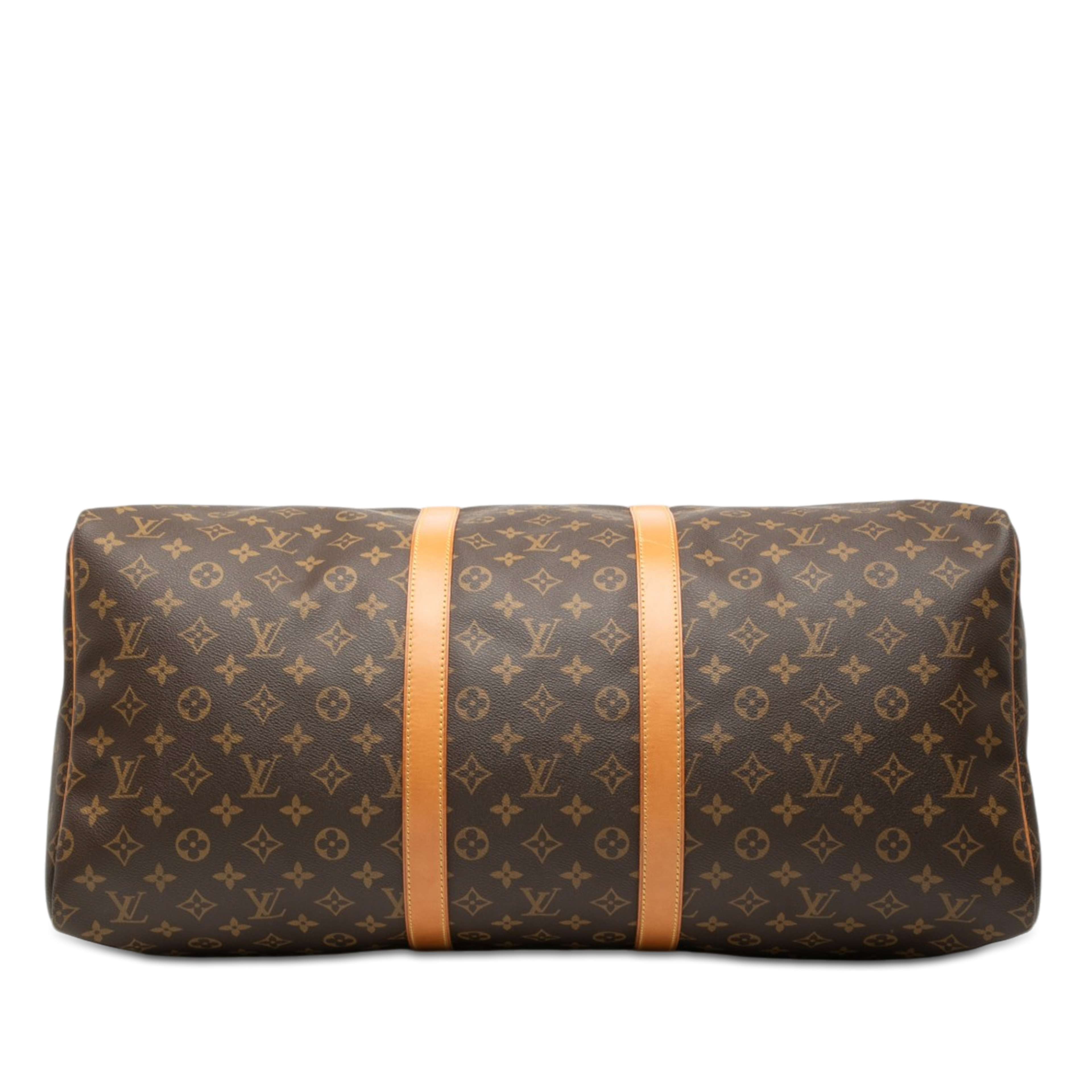 Louis Vuitton Monogram Keepall 55, från Luxclusif, i färgen brown. Klicka för att öppna bilden i stort format