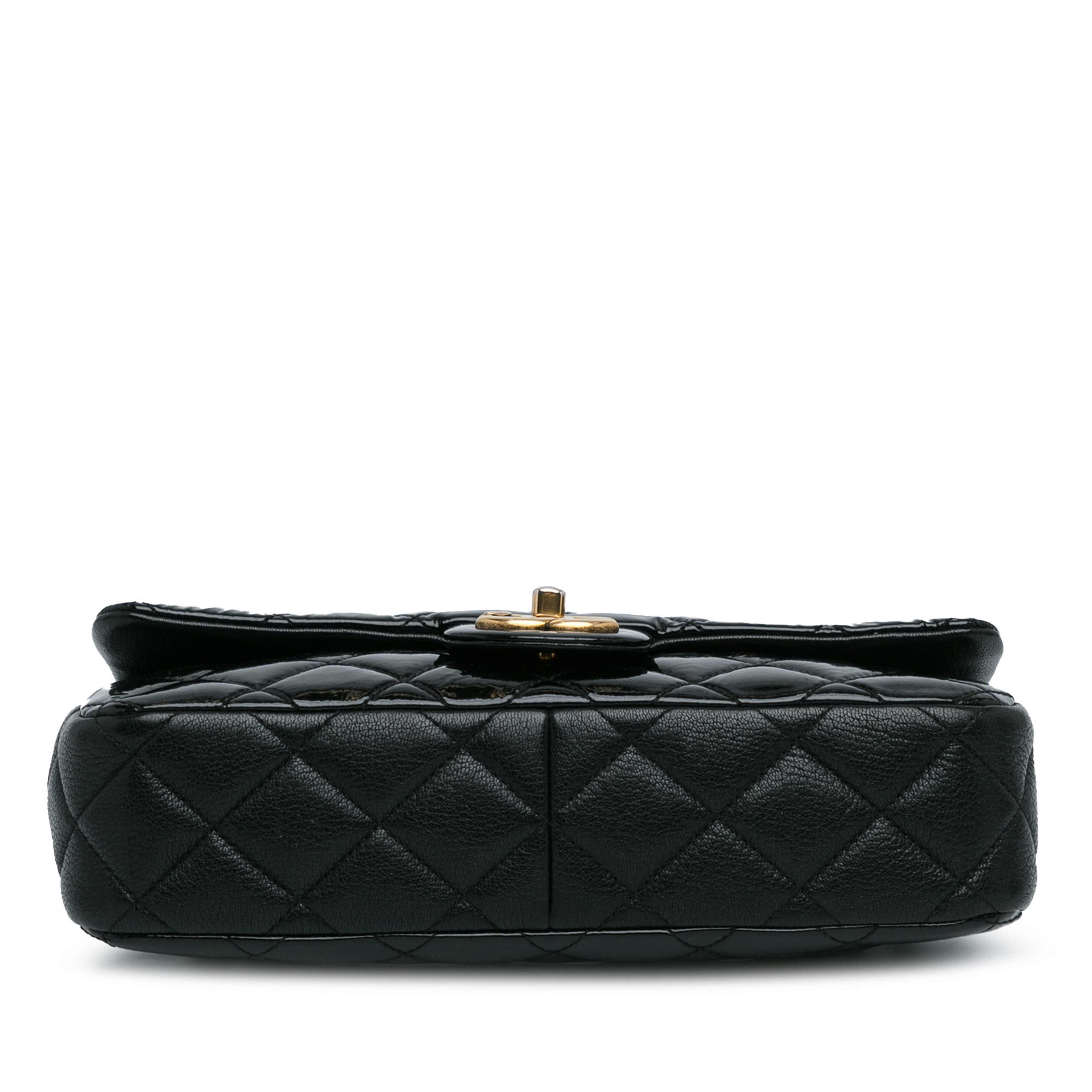 Chanel Medium Patent Goatskin Cc Eyelet Flap