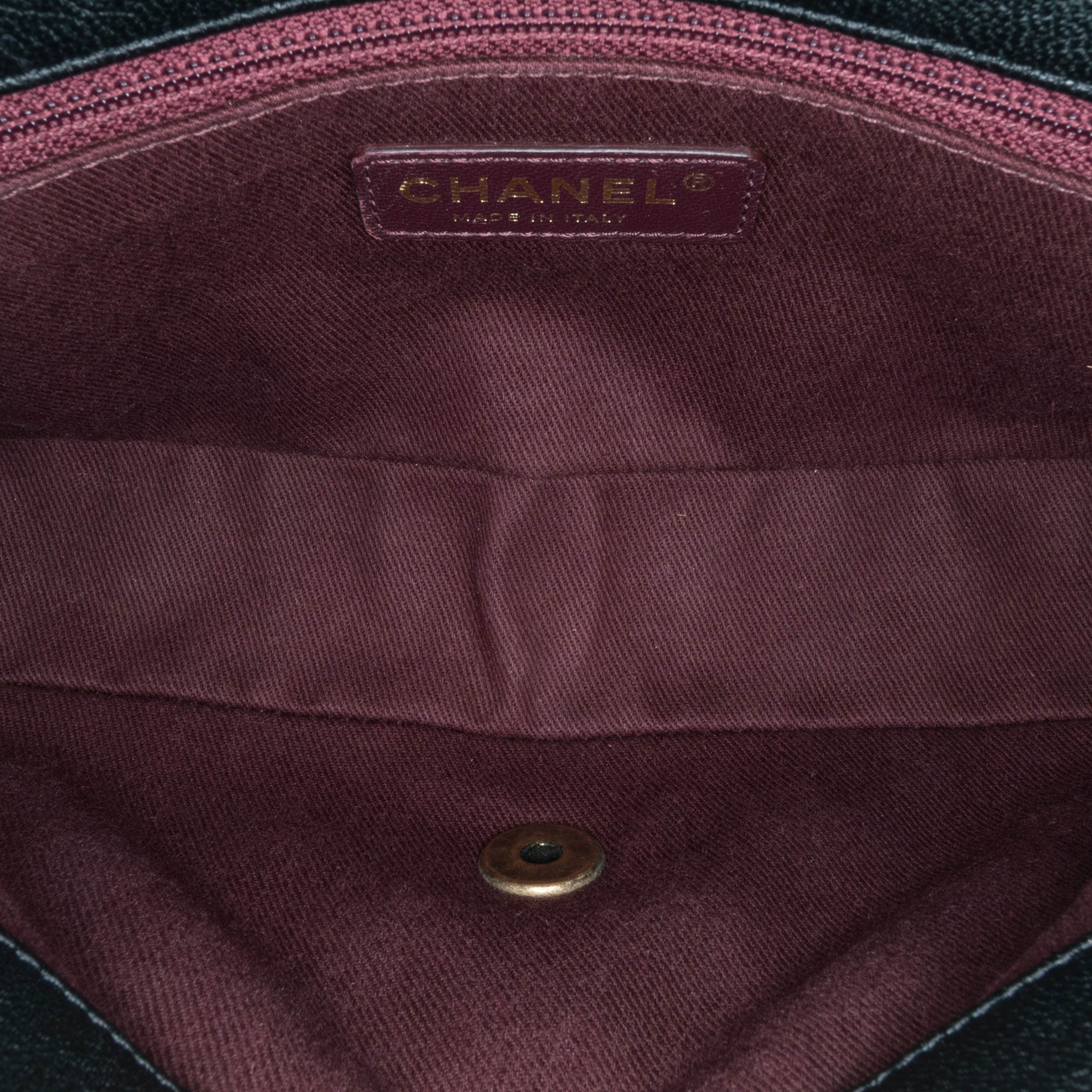 Chanel Medium Patent Goatskin Cc Eyelet Flap