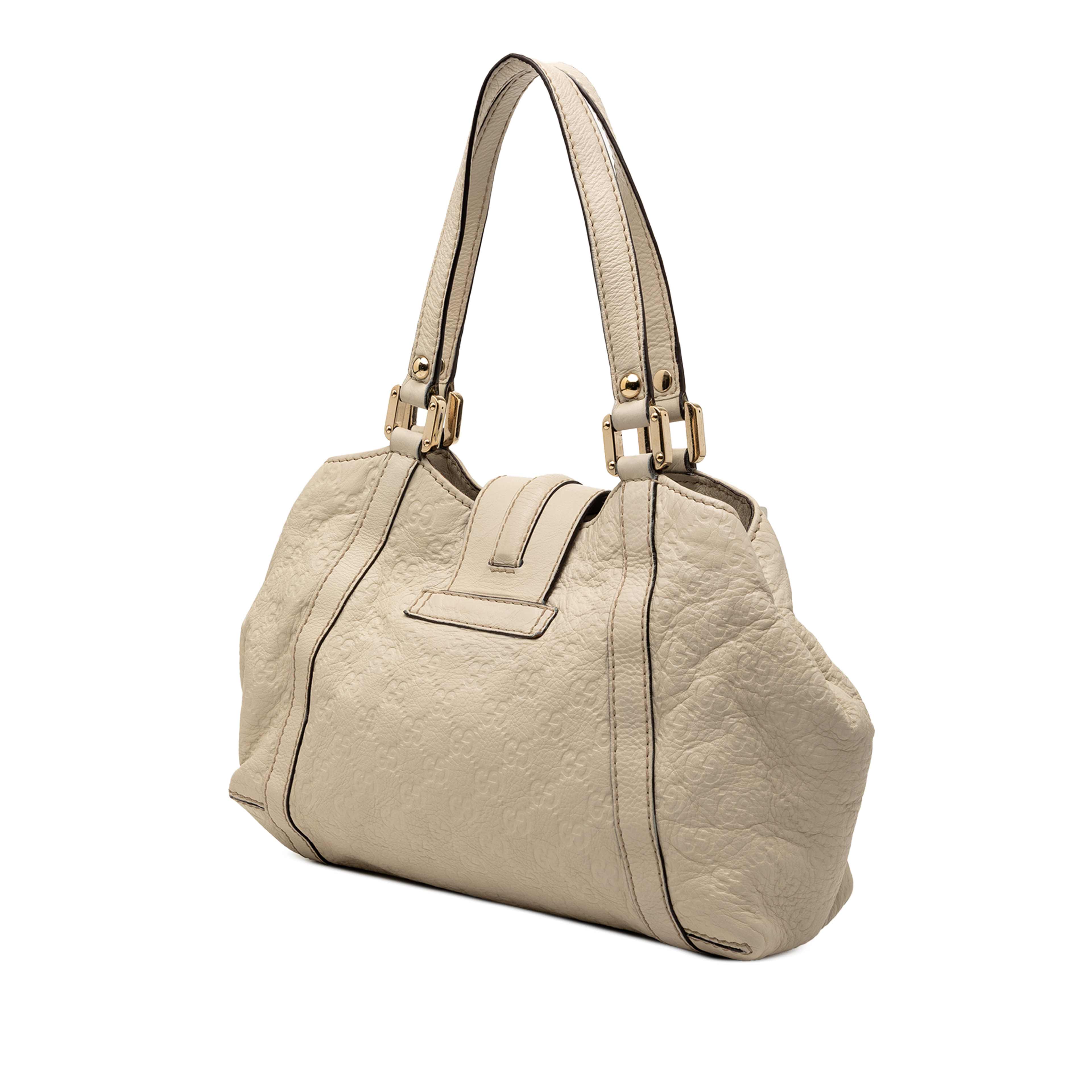 Gucci Guccissima New Ladies Tote, från Luxclusif, i färgen vit. Klicka för att öppna bilden i stort format