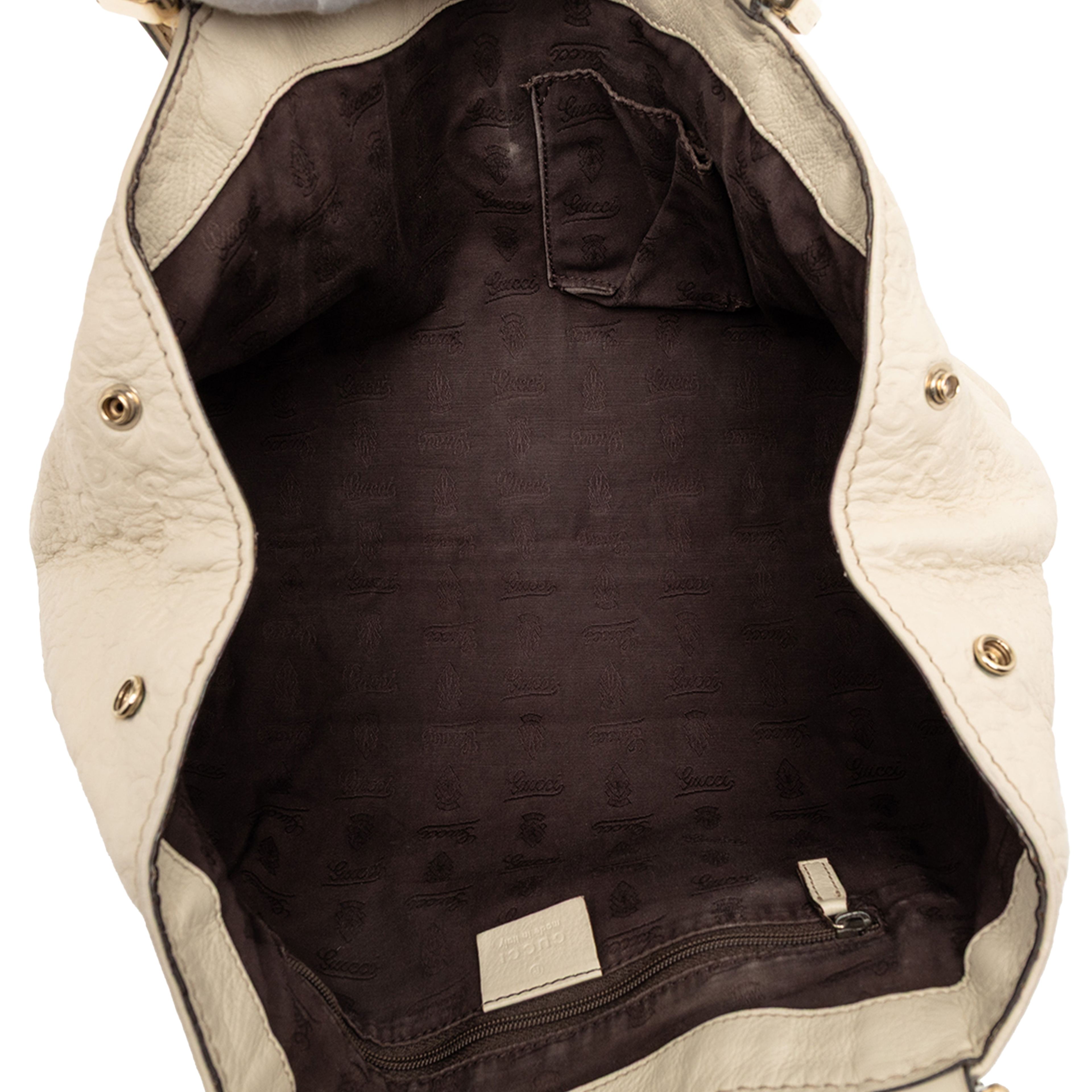 Gucci Guccissima New Ladies Tote, från Luxclusif, i färgen white. Klicka för att öppna bilden i stort format