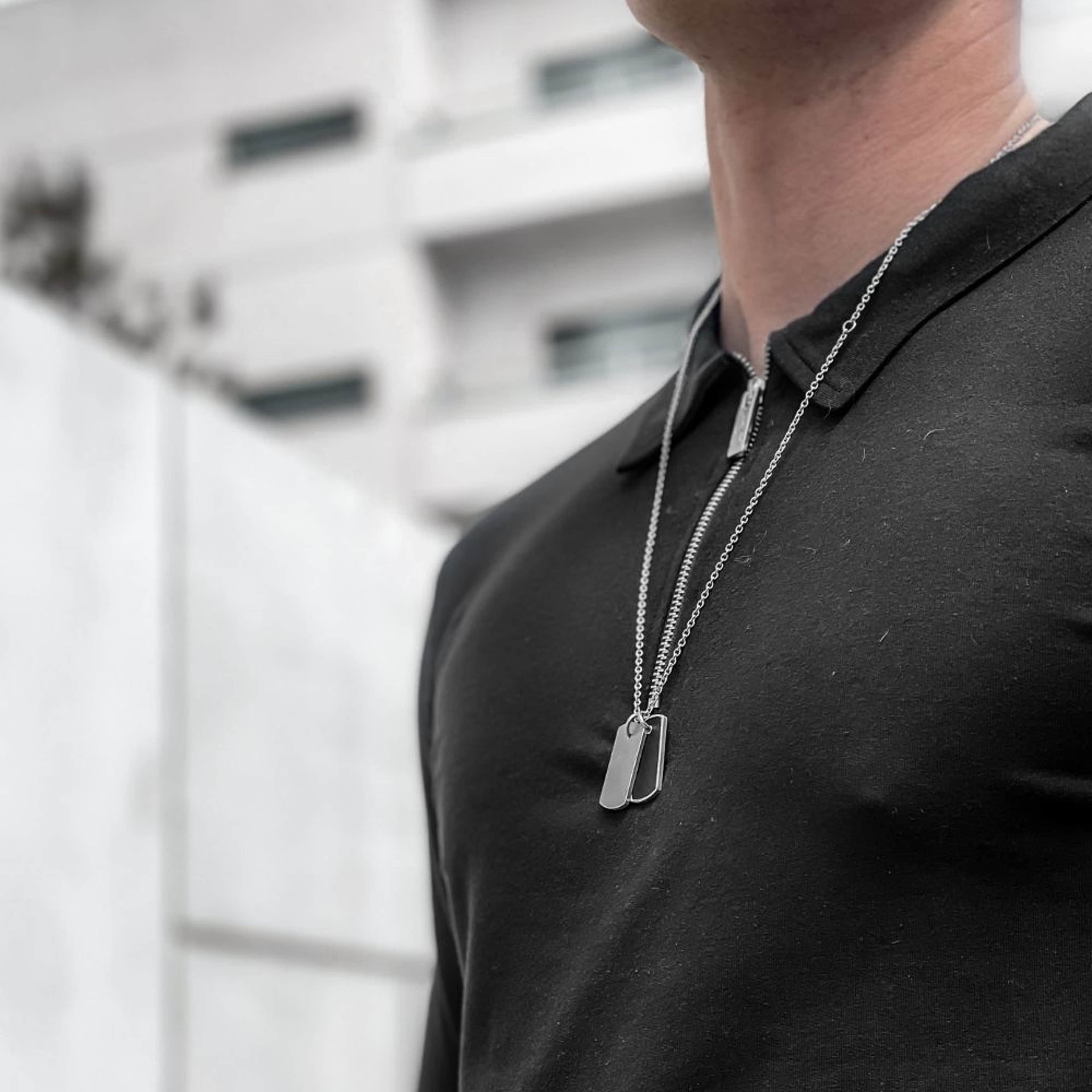 Henry | Stålhalsband | Läder