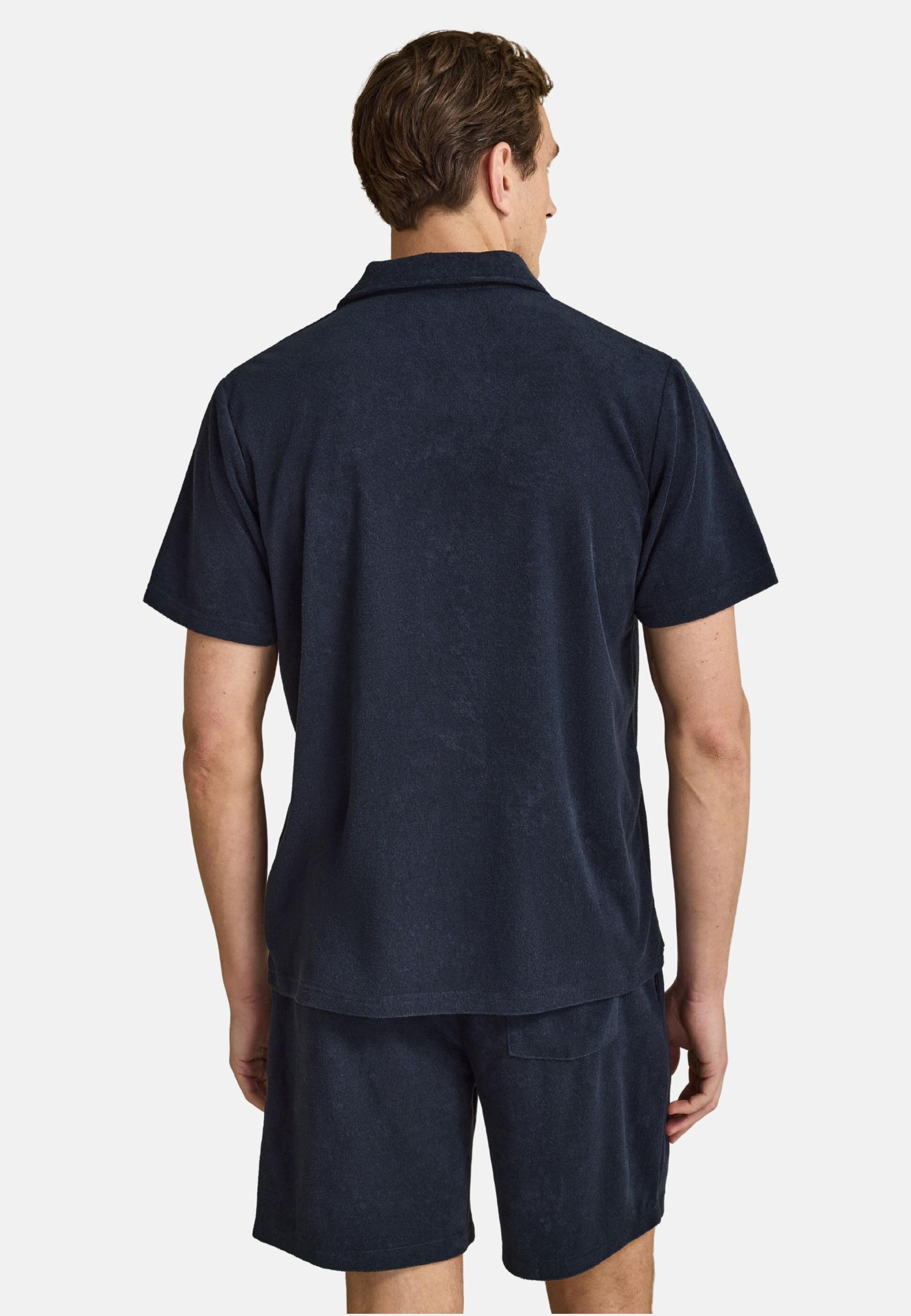 Terry Short-sleeved Polo Shirt, från John Henric, i färgen navy blue. Klicka för att öppna bilden i stort format