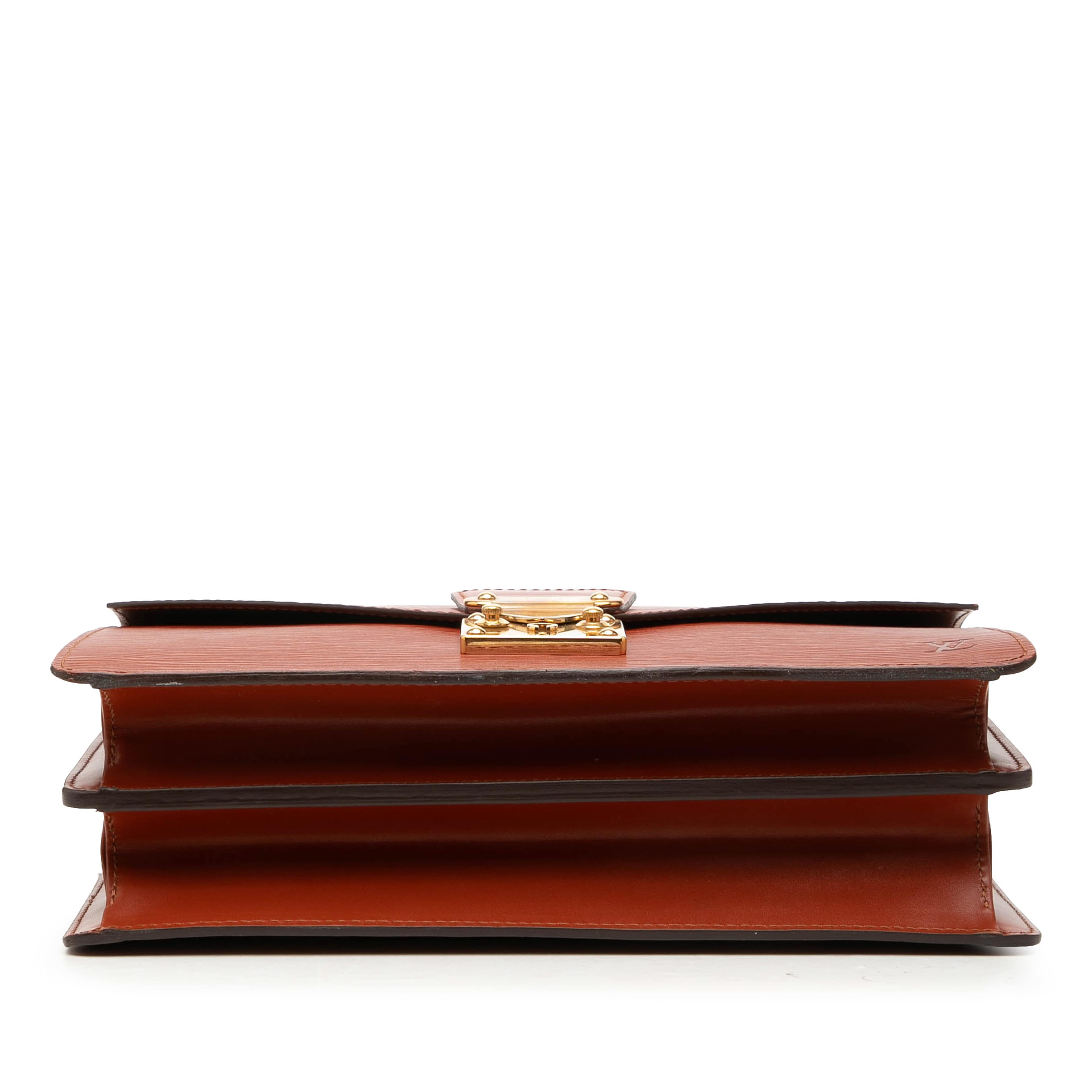 Louis Vuitton Epi Concorde Handbag, från Luxclusif, i färgen brun. Klicka för att öppna bilden i stort format