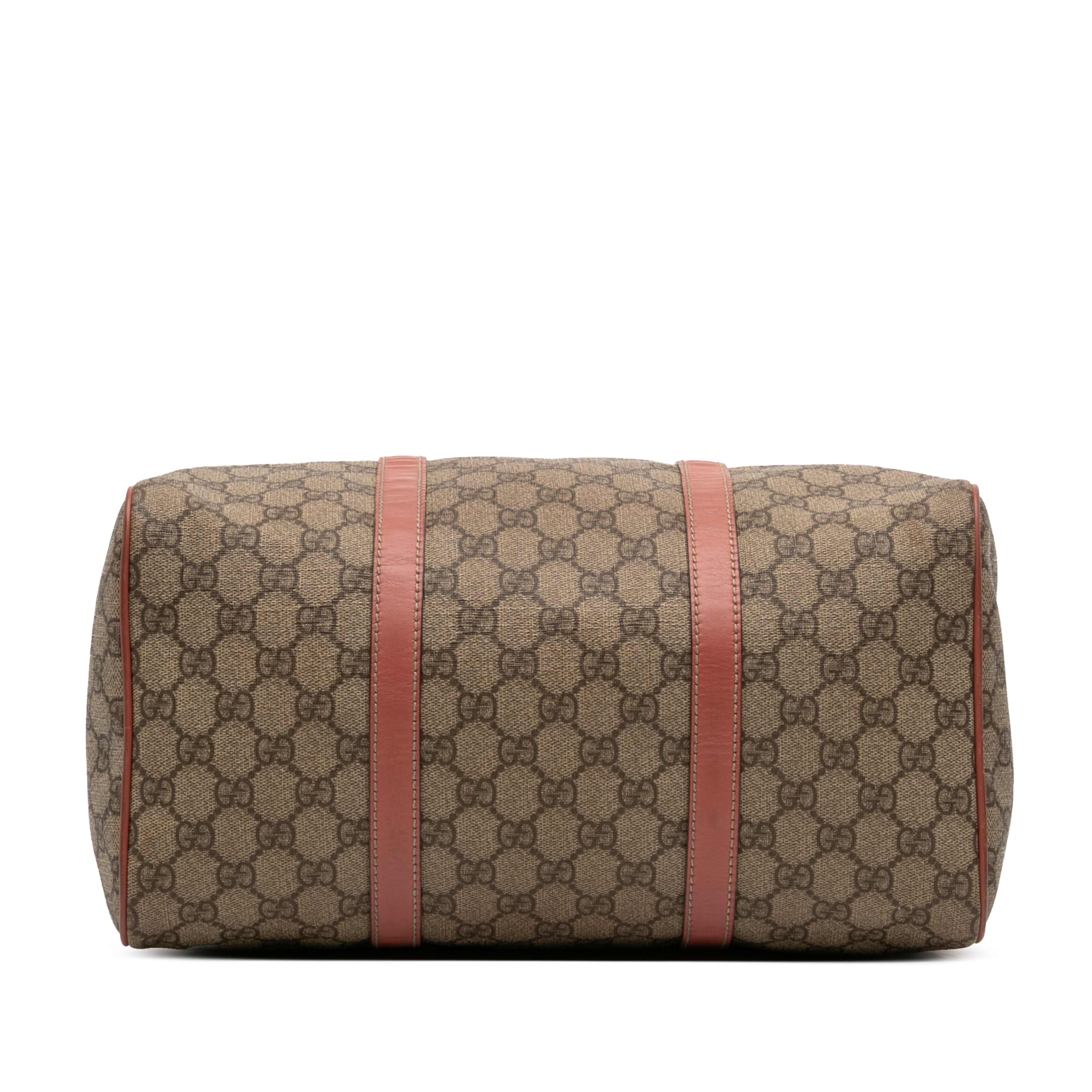 Gucci Medium Gg Supreme Joy Boston Bag, från Luxclusif, i färgen rosa. Klicka för att öppna bilden i stort format
