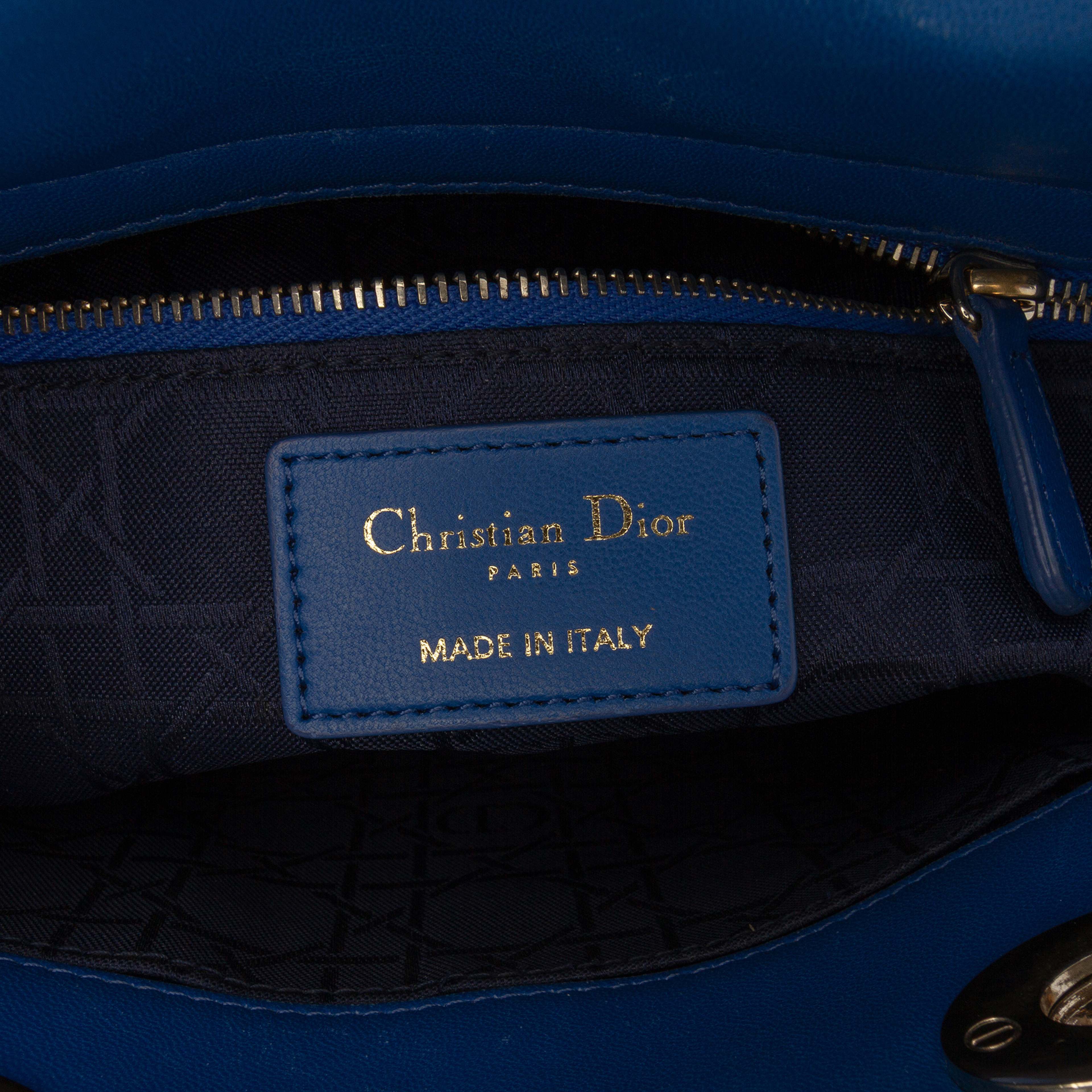 Dior Small Lambskin Cannage Myabcdior Lady Dior, från Luxclusif, i färgen blue. Klicka för att öppna bilden i stort format