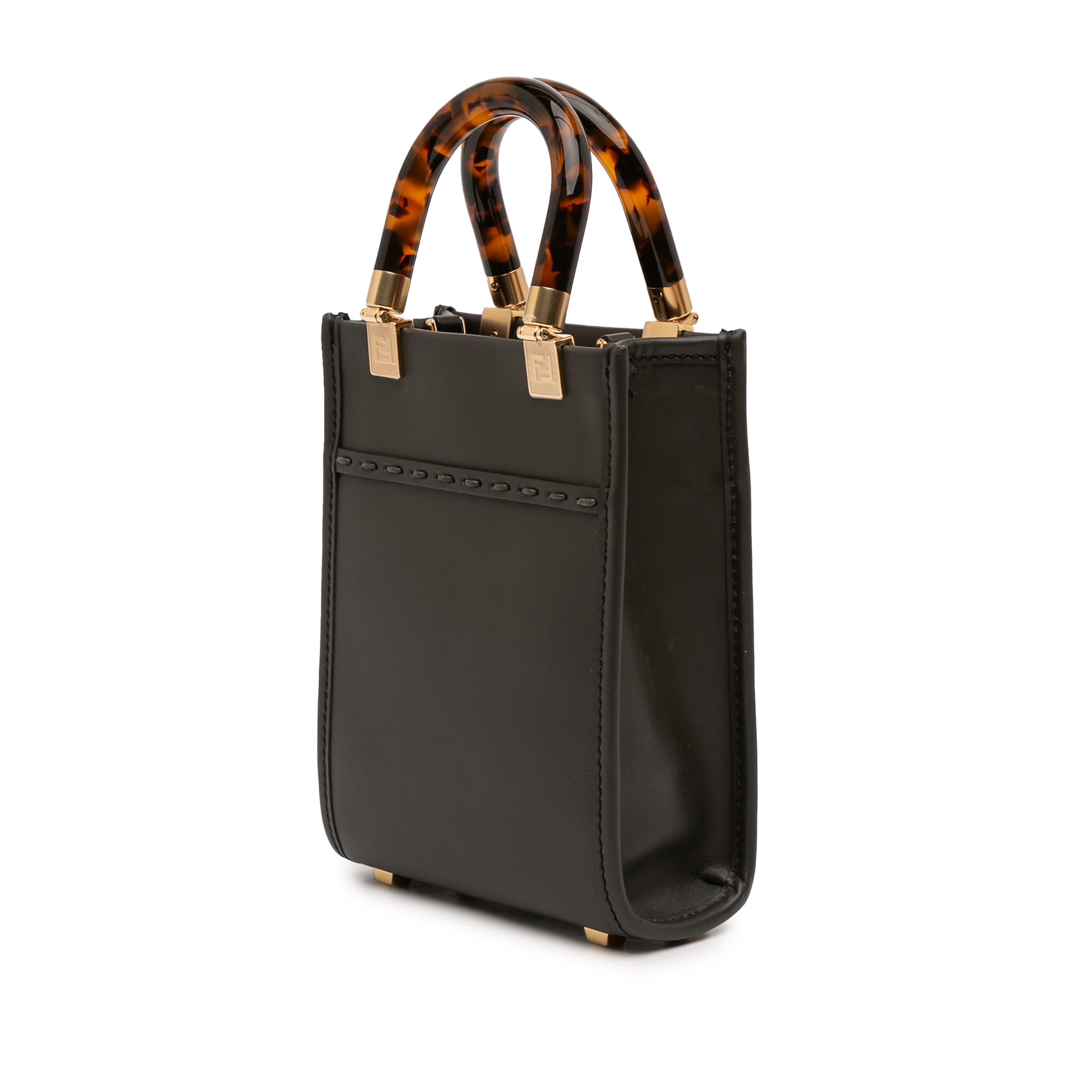 Fendi Mini Sunshine Shopper Tote, från Luxclusif, i färgen black. Klicka för att öppna bilden i stort format
