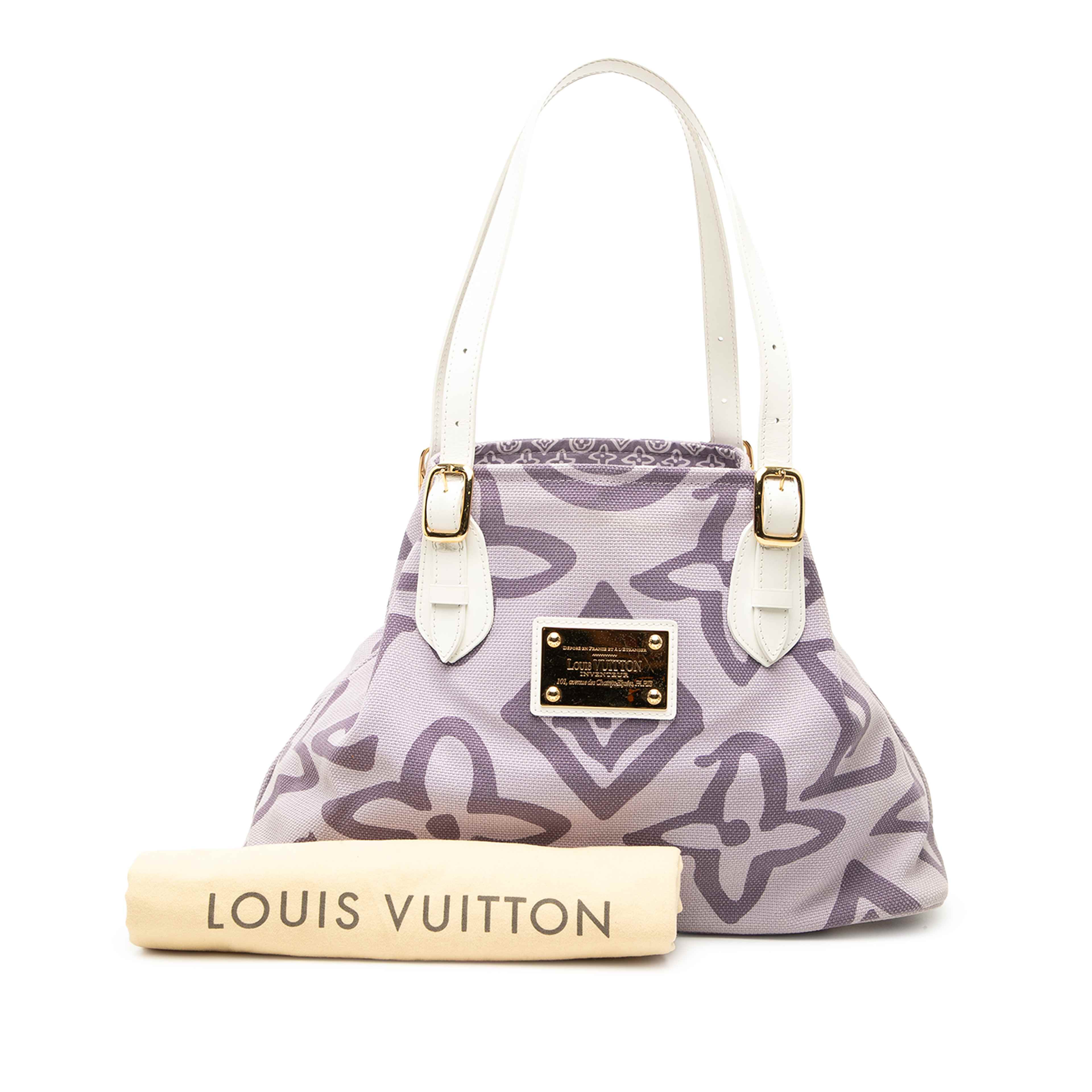 Louis Vuitton Monogram Tahitienne Cabas Pm, från Luxclusif, i färgen purpur. Klicka för att öppna bilden i stort format
