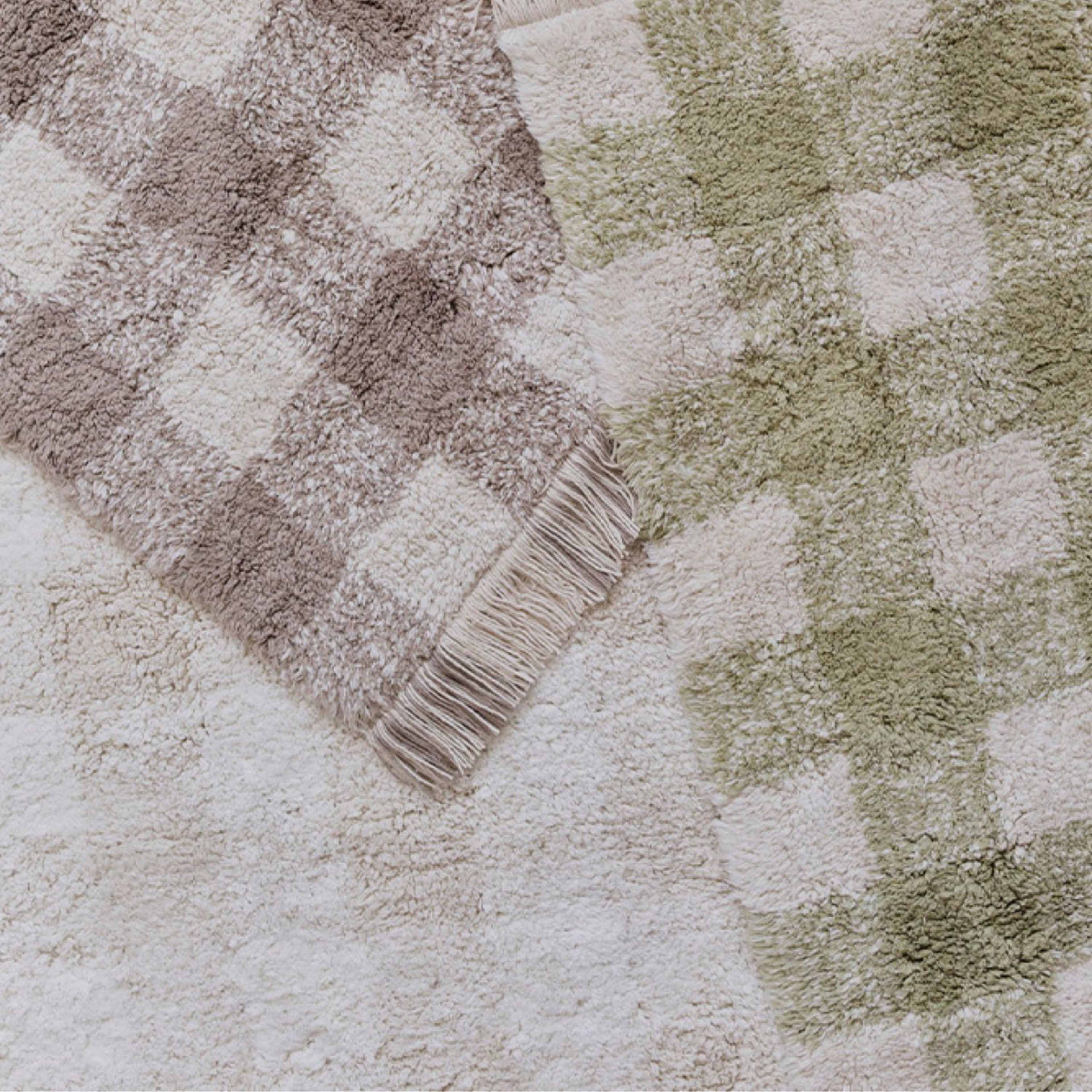 Tvättbar Matta Vichy, från LORENA CANALS, i färgen matcha, naturlig. Klicka för att öppna bilden i stort format