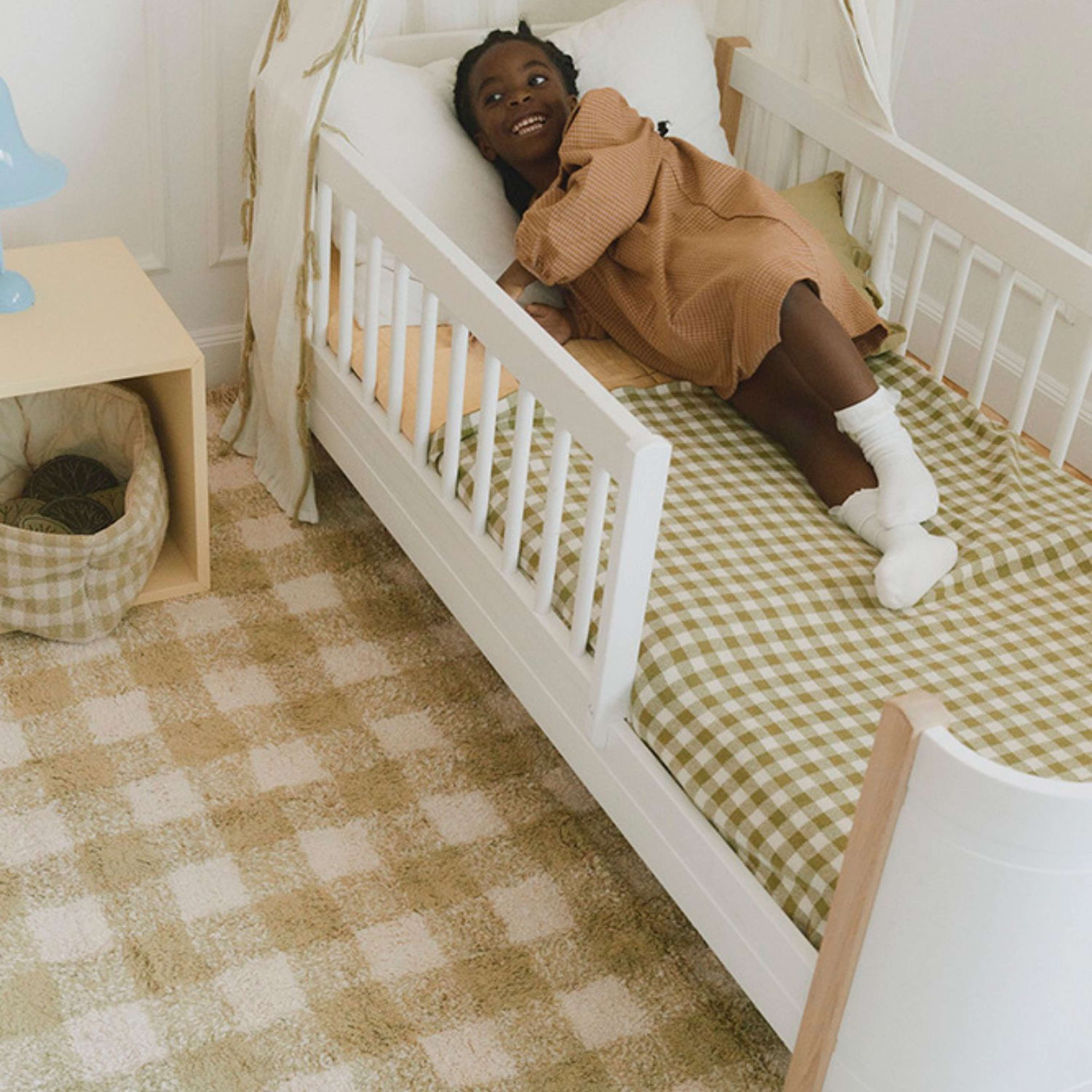 Tvättbar Matta Vichy, från LORENA CANALS, i färgen matcha, naturlig. Klicka för att öppna bilden i stort format