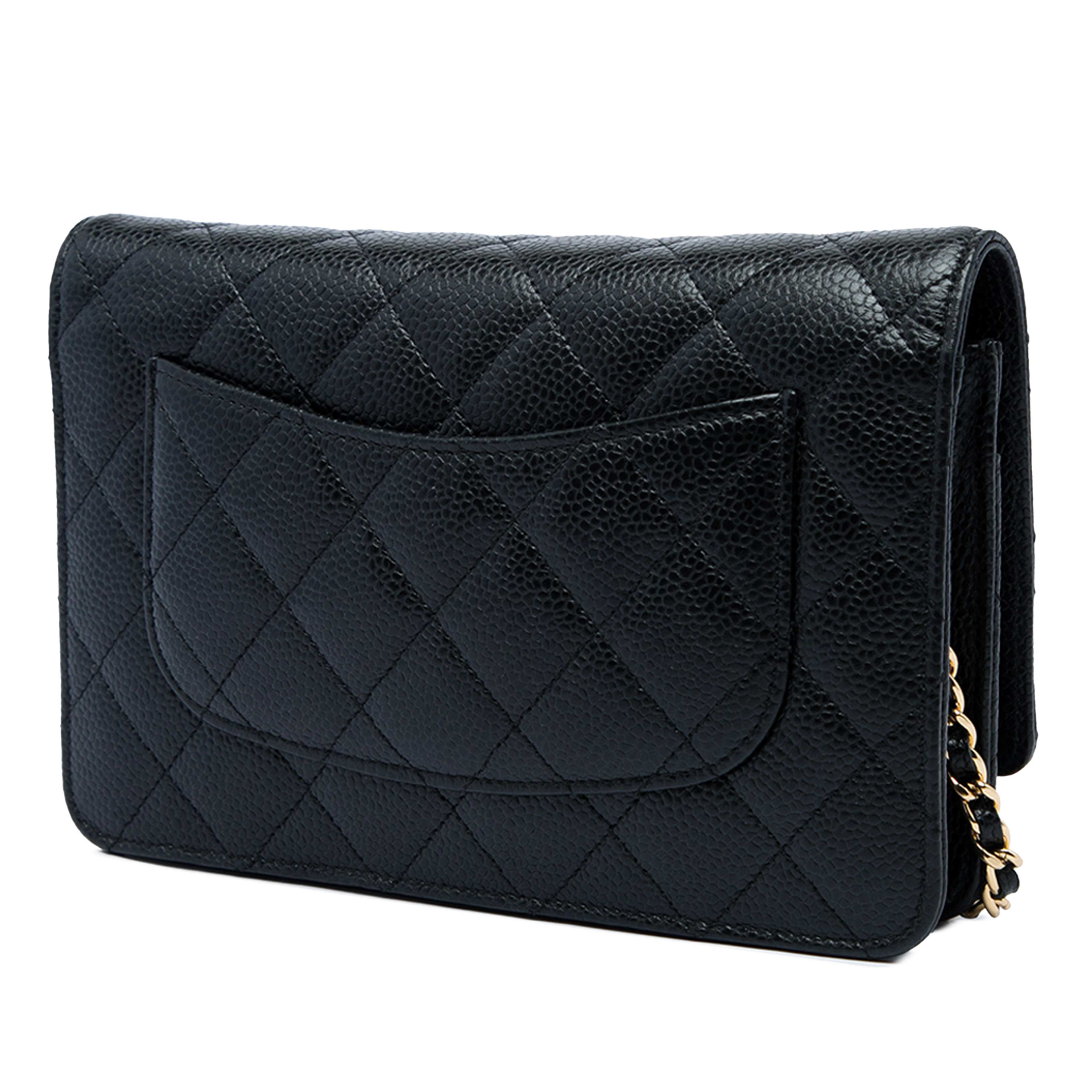 Chanel Cc Quilted Caviar Wallet On Chain, från Luxclusif, i färgen svart. Klicka för att öppna bilden i stort format