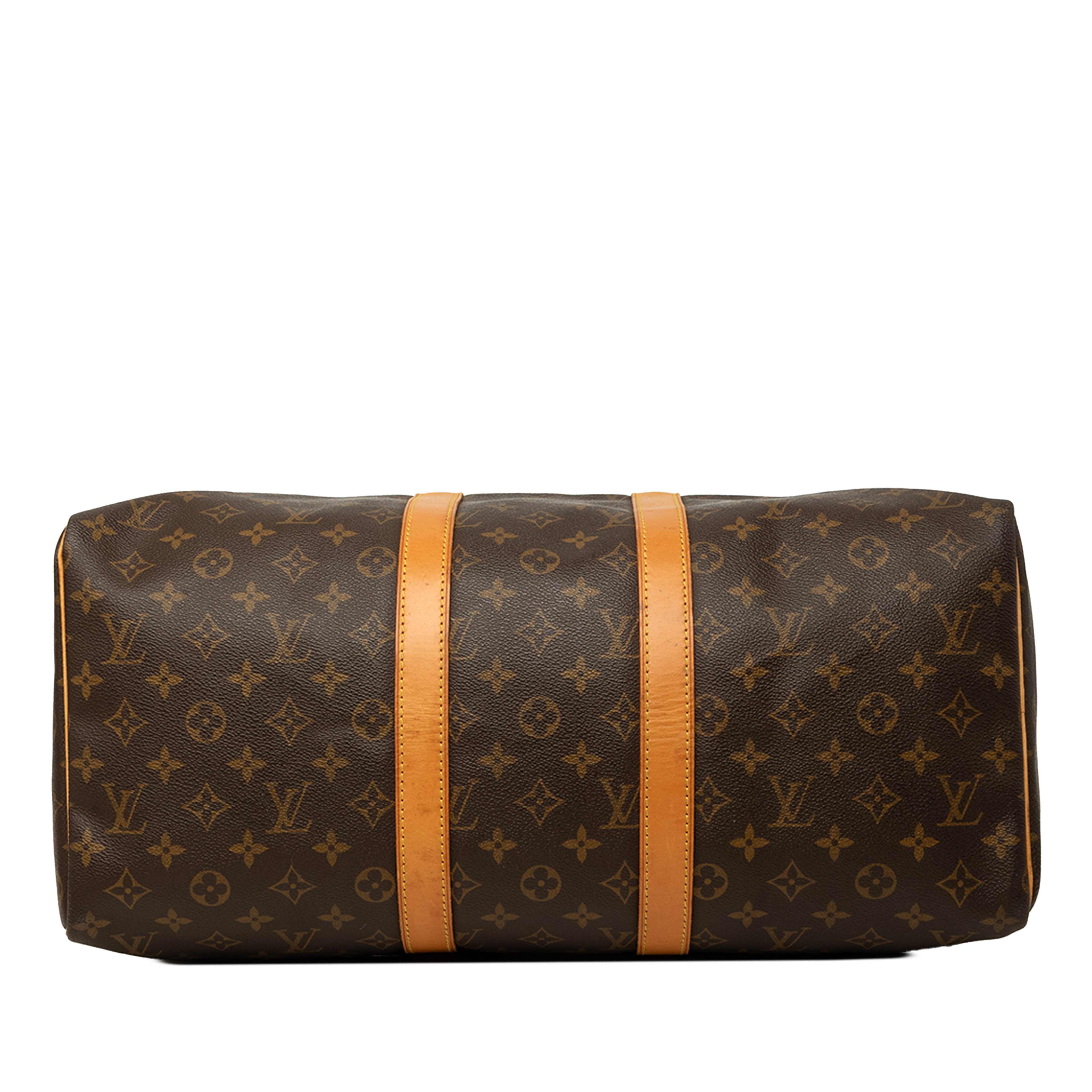 Louis Vuitton Monogram Keepall 45, från Luxclusif, i färgen brun. Klicka för att öppna bilden i stort format