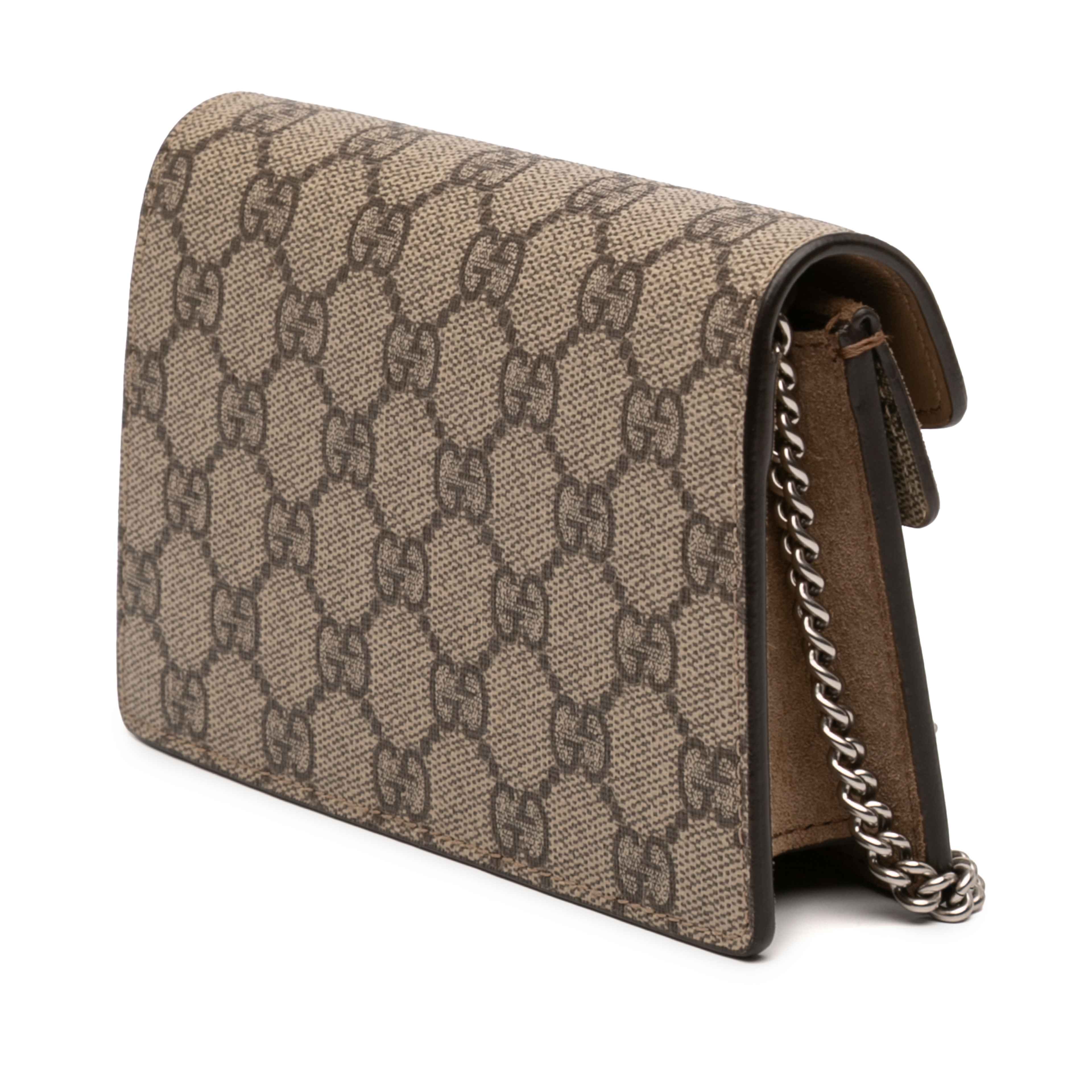 Gucci Mini Gg Supreme Dionysus Crossbody, från Luxclusif, i färgen beige. Klicka för att öppna bilden i stort format