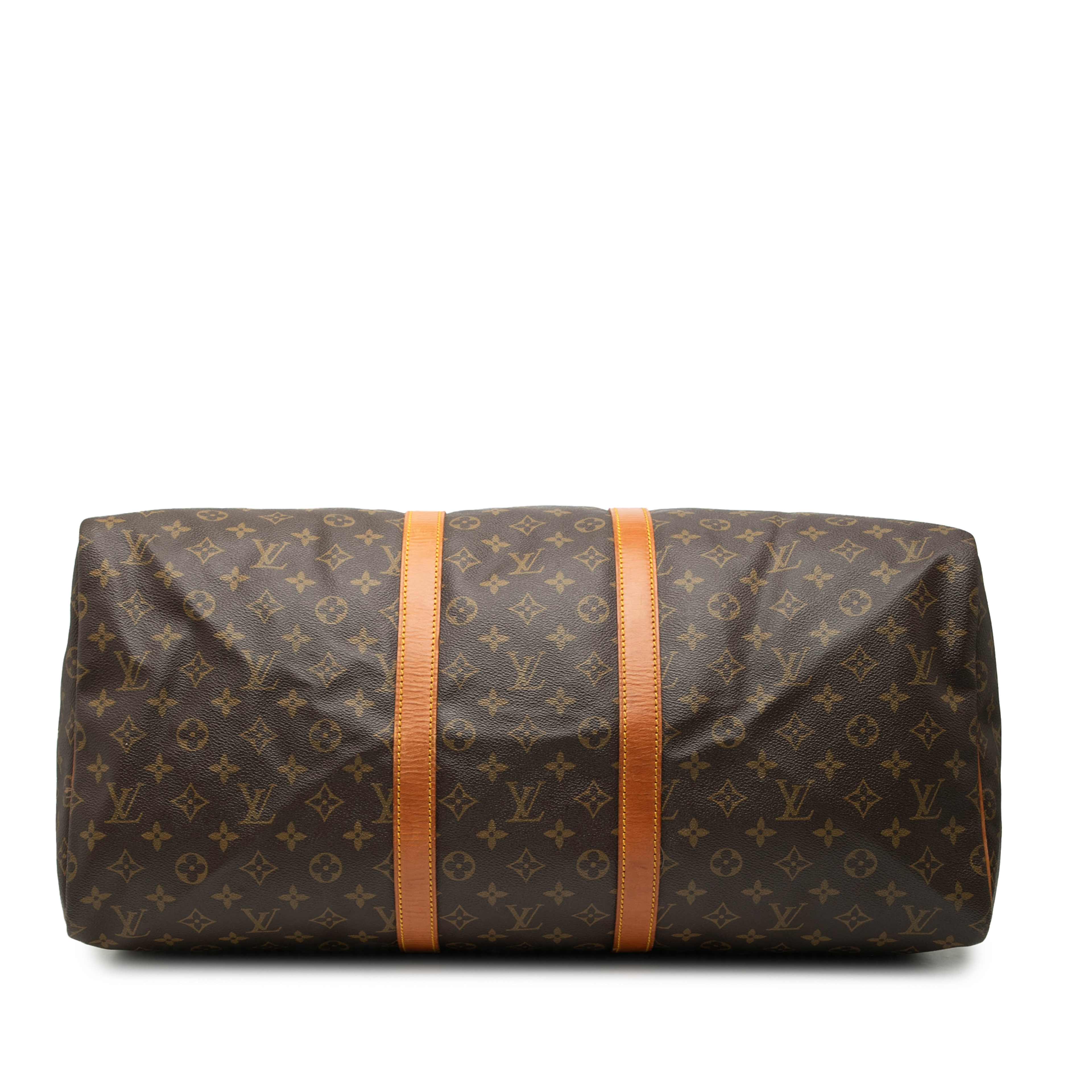 Louis Vuitton Monogram Keepall 55, från Luxclusif, i färgen brown. Klicka för att öppna bilden i stort format
