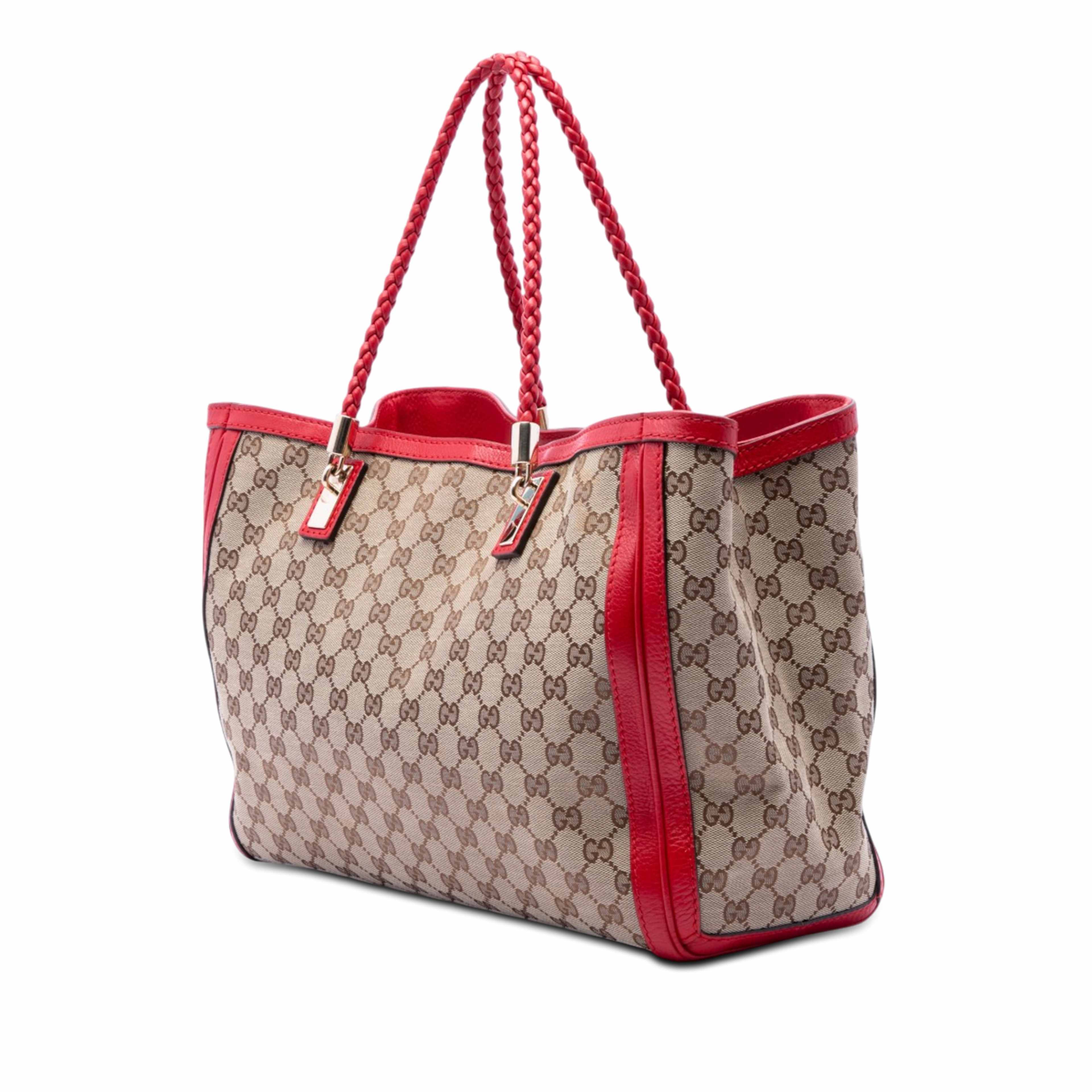 Gucci Medium Gg Canvas Bella Tote, från Luxclusif, i färgen beige. Klicka för att öppna bilden i stort format