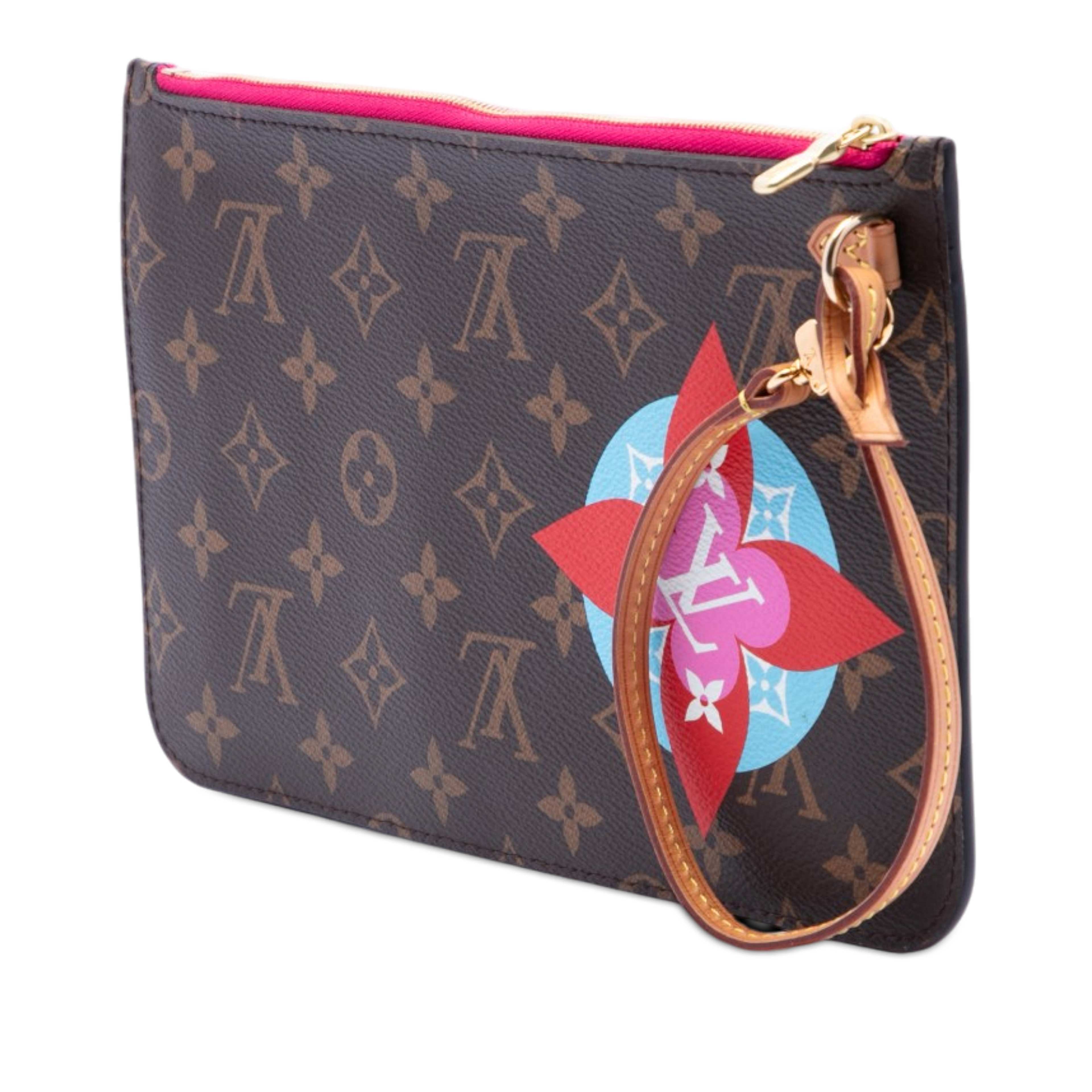 Louis Vuitton Monogram Patches Neverfull Mm Pouch, från Luxclusif, i färgen brun. Klicka för att öppna bilden i stort format
