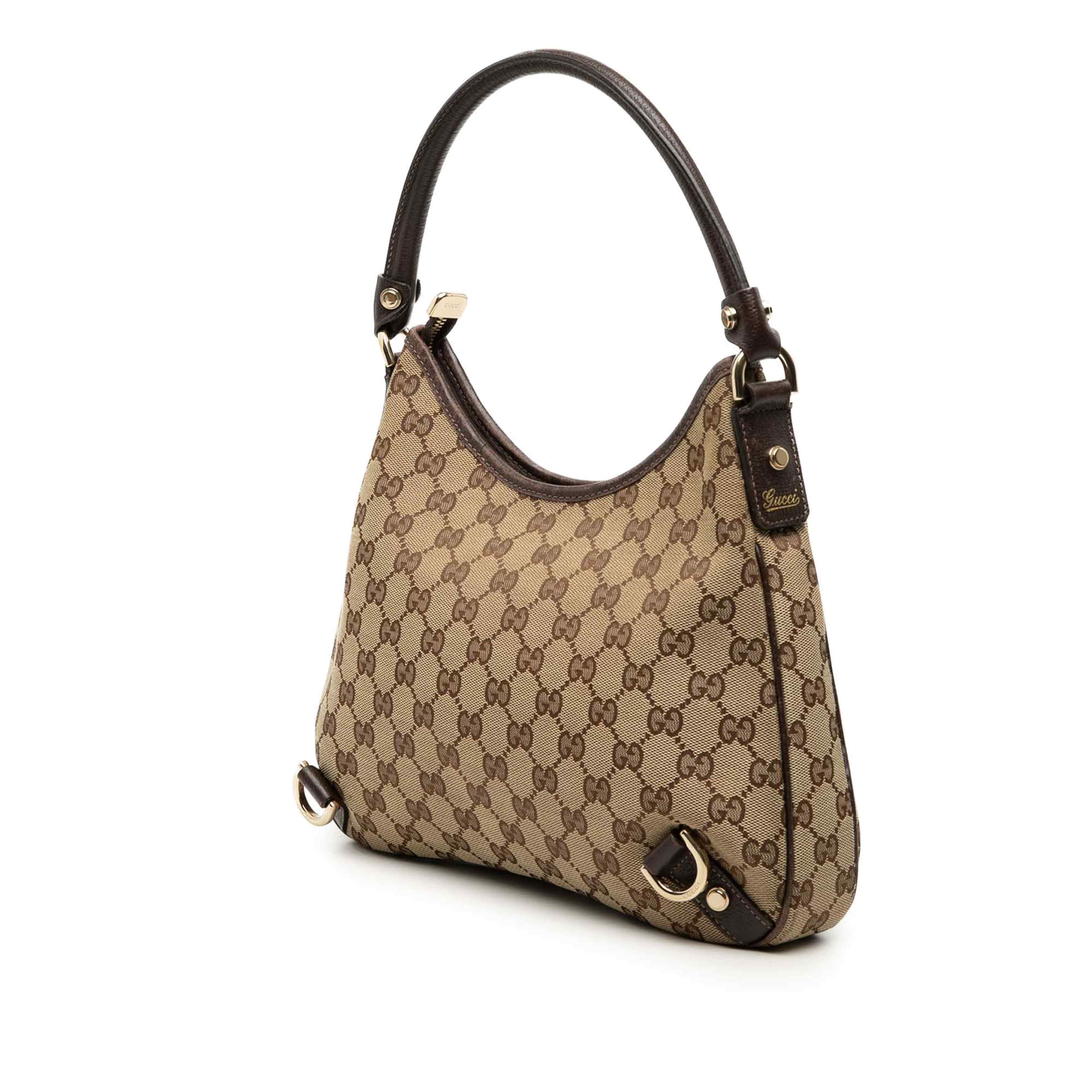 Gucci Gg Canvas Abbey D Ring Shoulder Bag, från Luxclusif, i färgen beige. Klicka för att öppna bilden i stort format
