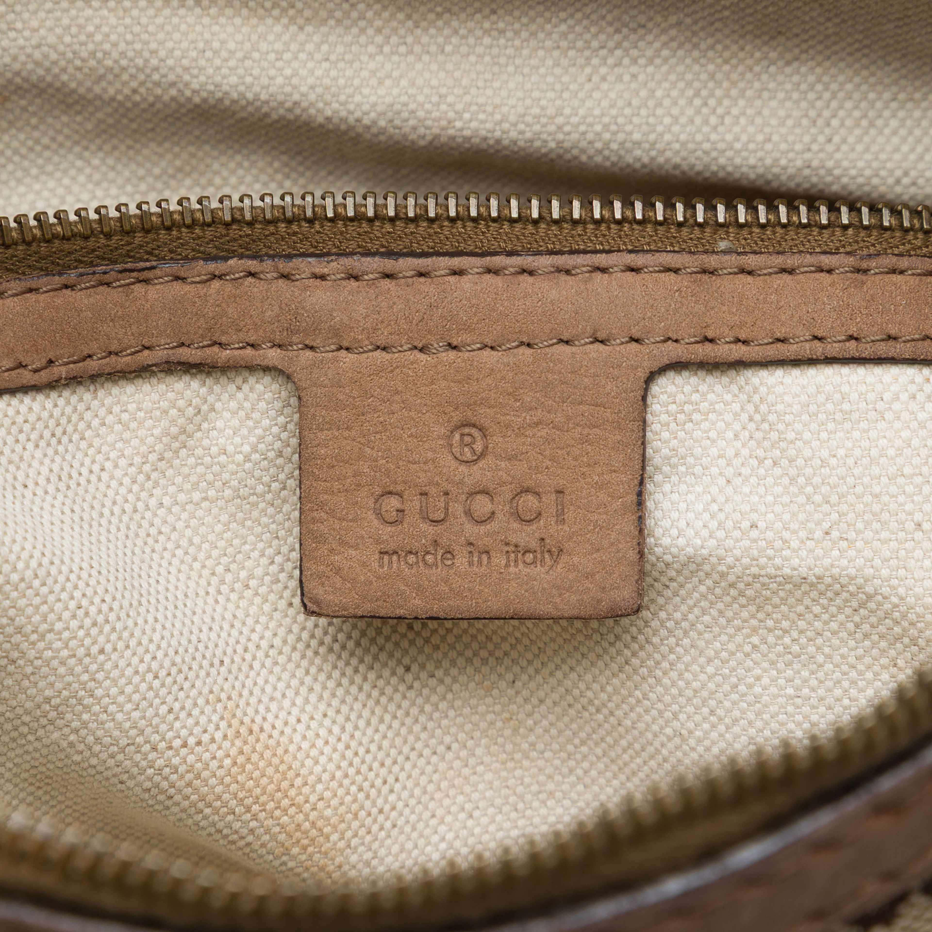 Gucci Medium Gg Canvas Running Satchel, från Luxclusif, i färgen beige. Klicka för att öppna bilden i stort format