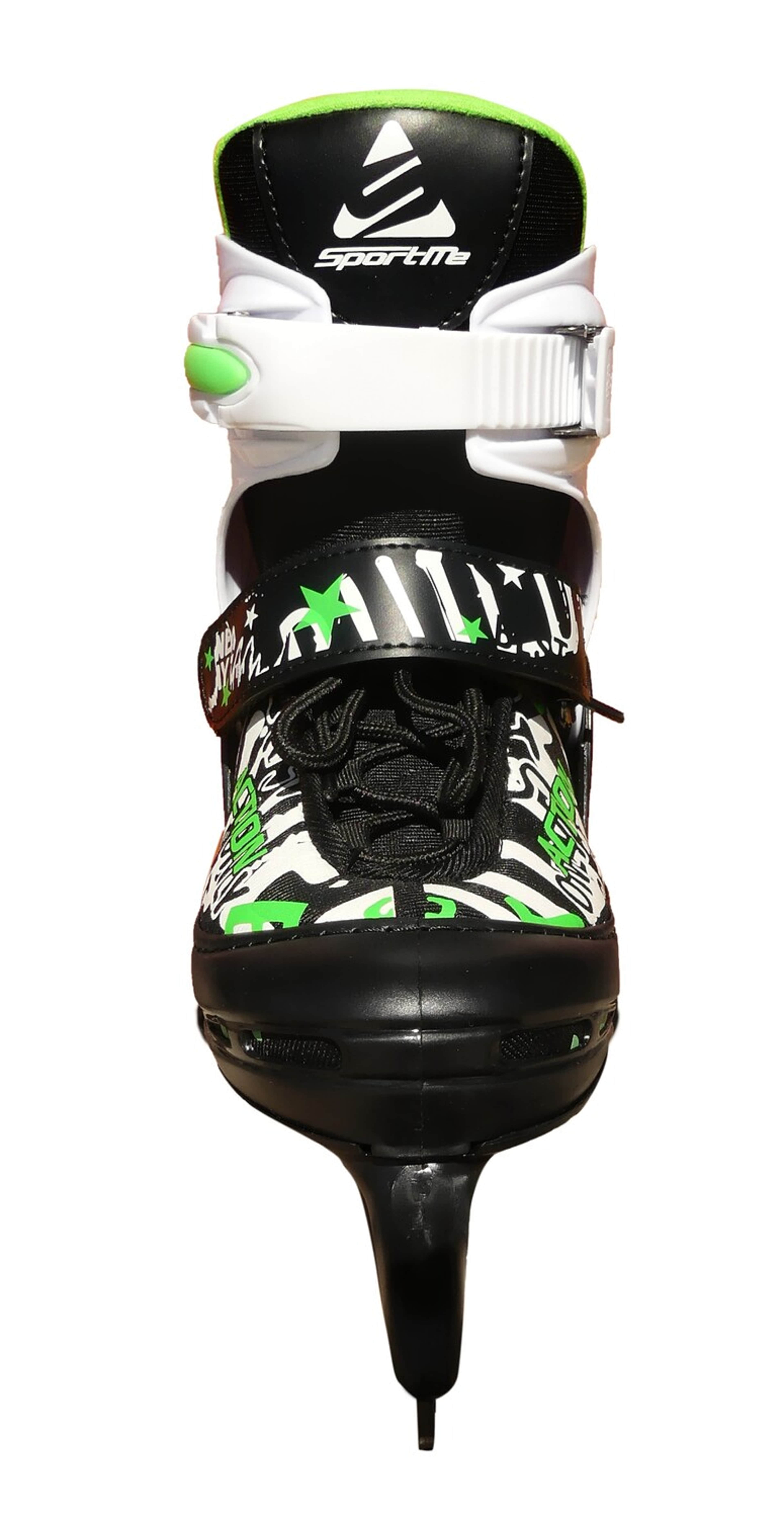 Skridsko Barn Stl 26-29, från Sportme, i färgen svart/vit. Klicka för att öppna bilden i stort format