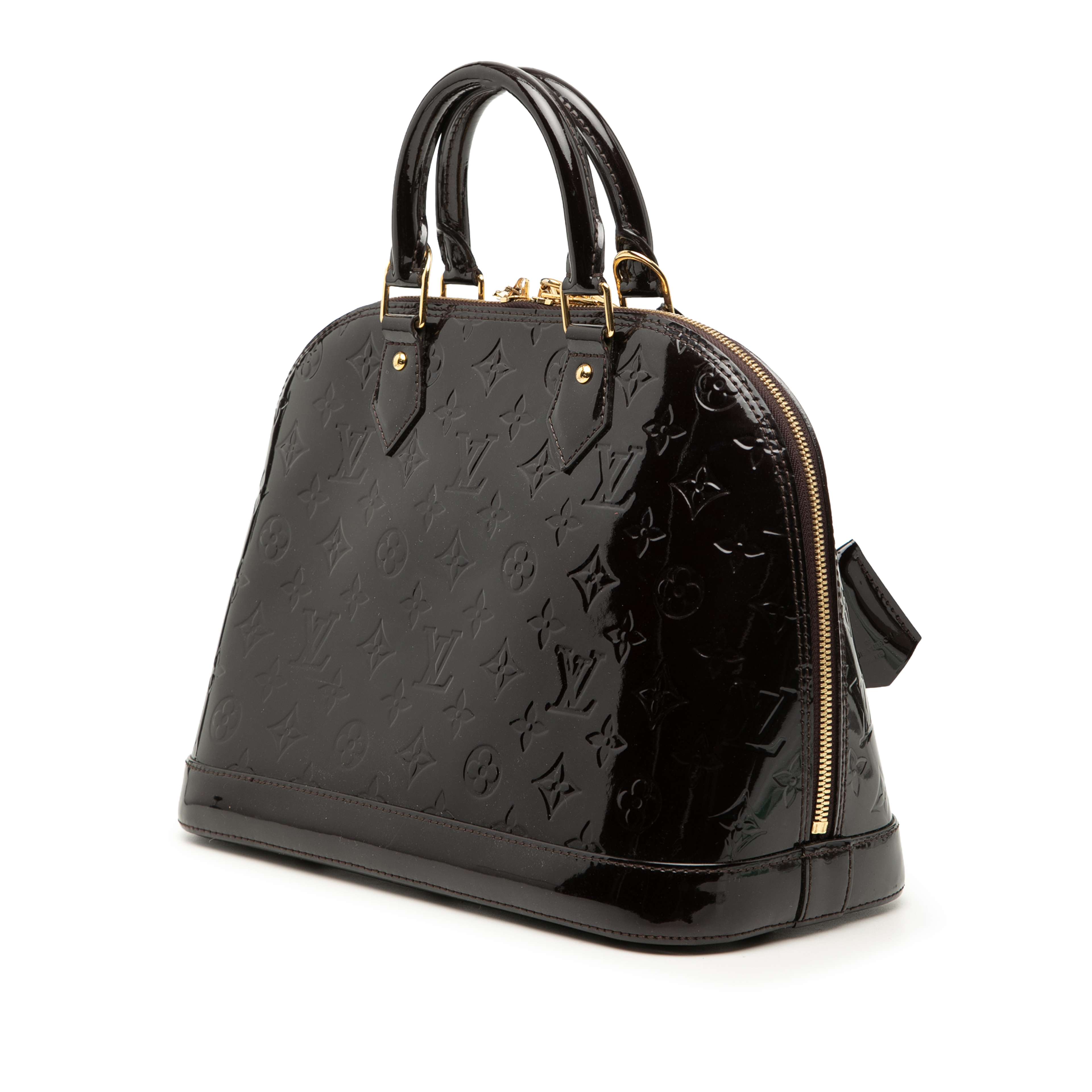 Louis Vuitton Monogram Vernis Alma Pm, från Luxclusif, i färgen purpur. Klicka för att öppna bilden i stort format