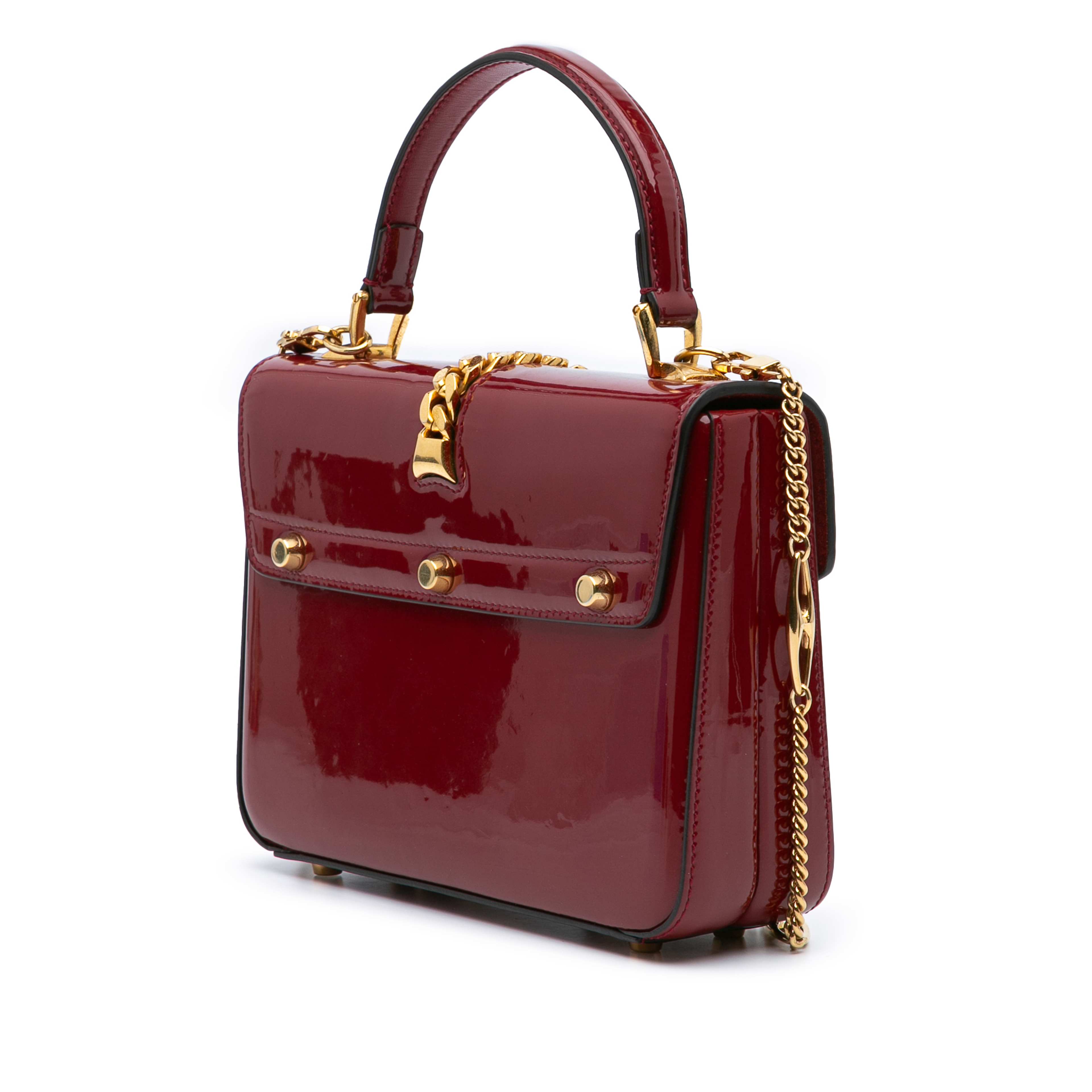 Gucci Mini Patent Sylvie 1969 Top Handle Bag